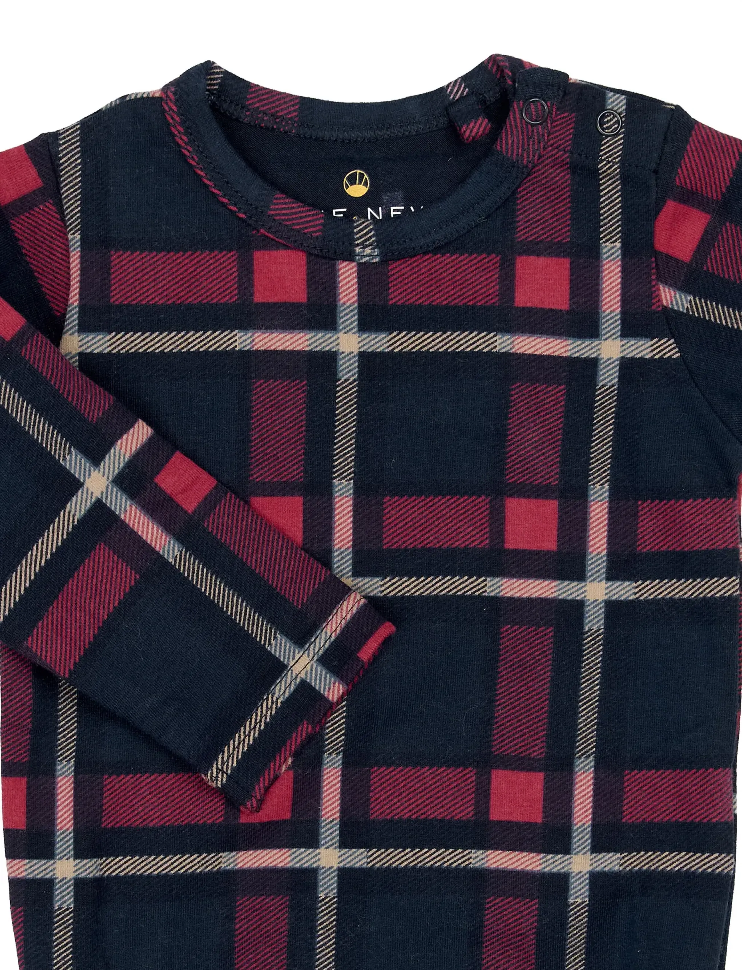 THE NEW SIBLINGS - TNSBHoliday Tartan L_S Body - långärmade bodies - navy blazer check - 4
