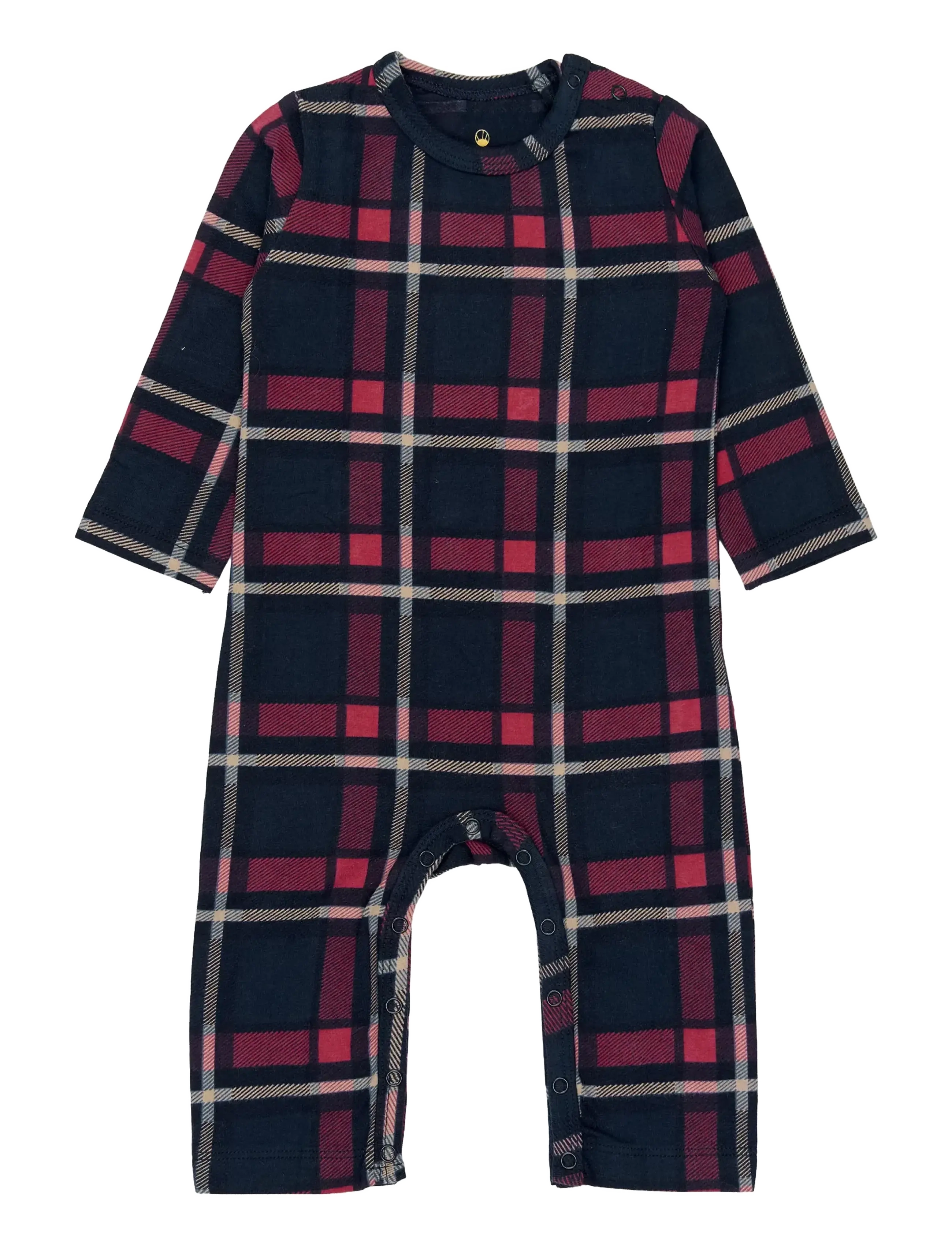 THE NEW SIBLINGS TNSBHoliday Tartan L_S Jumpsuit - Drabužiai - NAVY BLAZER CHECK / navy