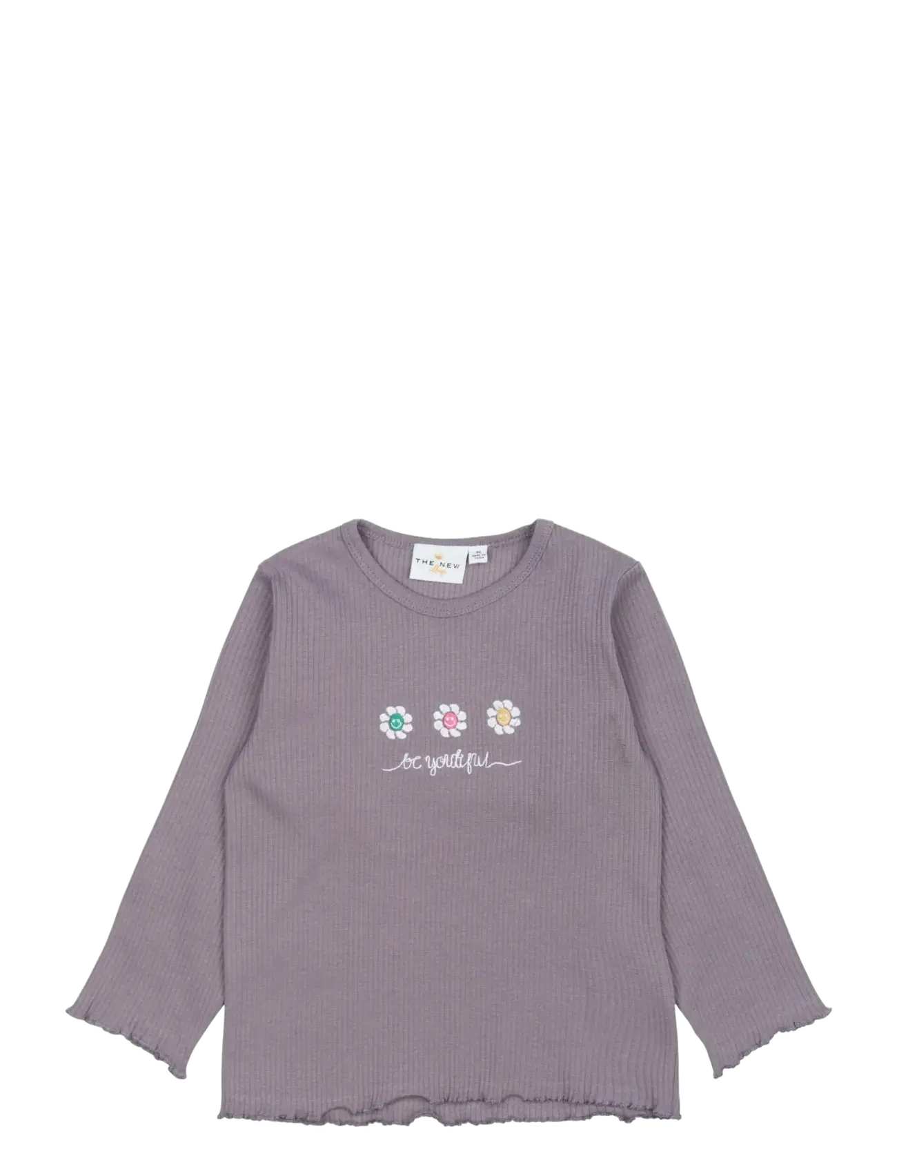 THE NEW SIBLINGS TNSTPrincess L_S Rib Tee - Kleidung - GRAY RIDGE / purple