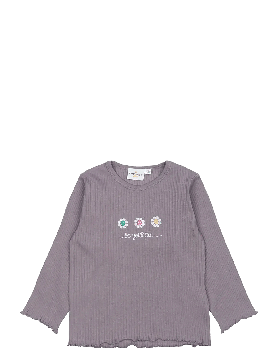 THE NEW SIBLINGS - TNSTPrincess L_S Rib Tee - t-shirts à manches longues - gray ridge - 1