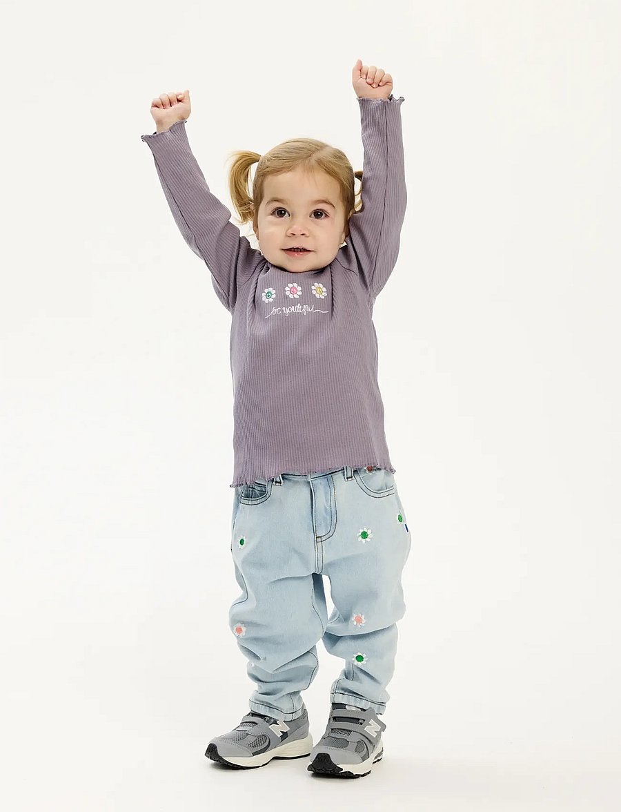 THE NEW SIBLINGS - TNSTPrincess L_S Rib Tee - t-shirts à manches longues - gray ridge - 3