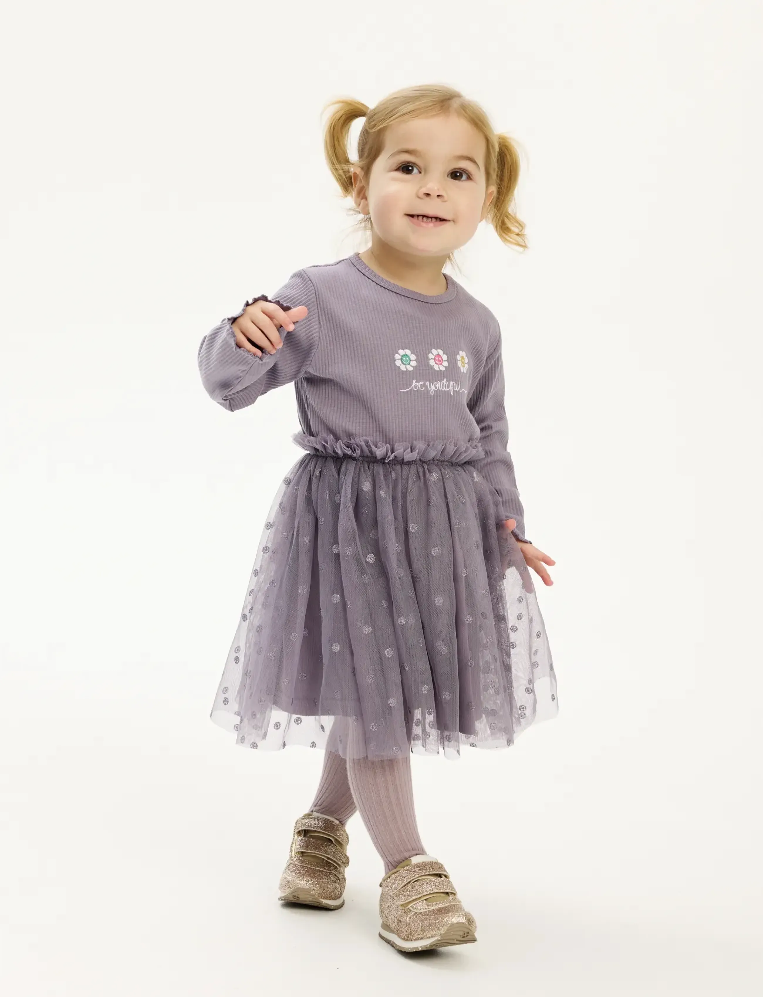 THE NEW SIBLINGS - TNSTPrincess L_S Rib Tee - t-shirts à manches longues - gray ridge - 4