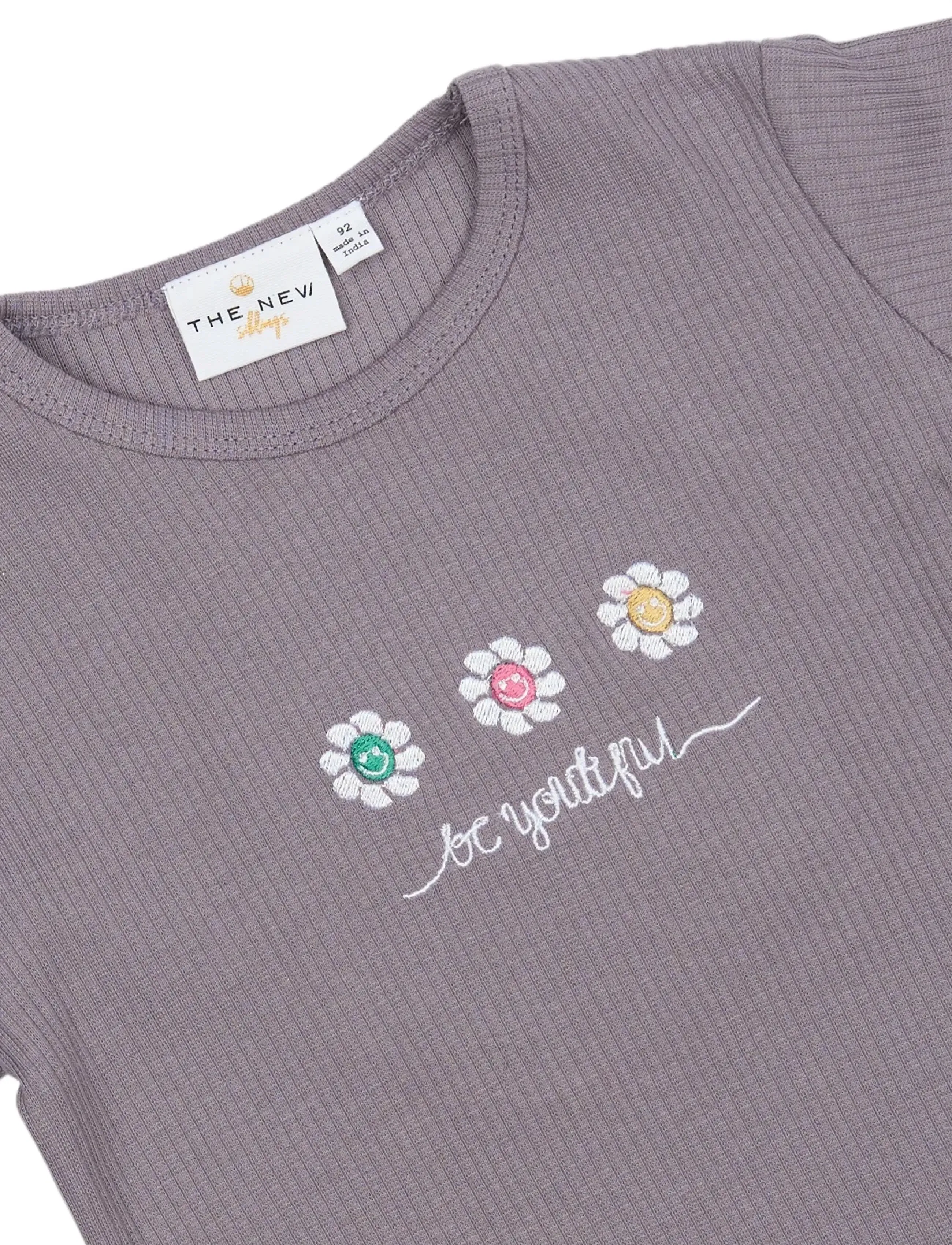 THE NEW SIBLINGS - TNSTPrincess L_S Rib Tee - t-shirts à manches longues - gray ridge - 5