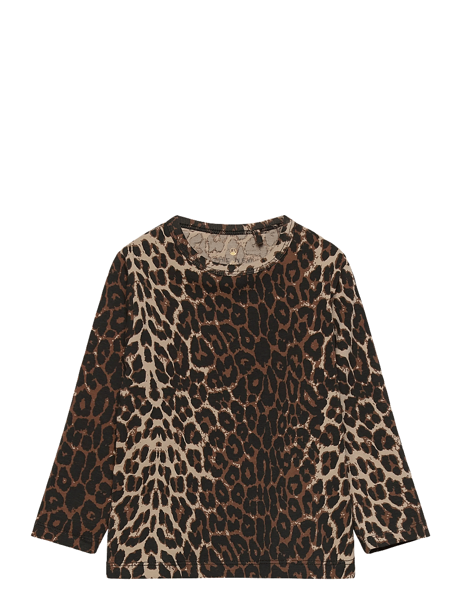 THE NEW SIBLINGS - TNSTPenny L_S Tee - langærmede t-shirts - feather gray aop - 0