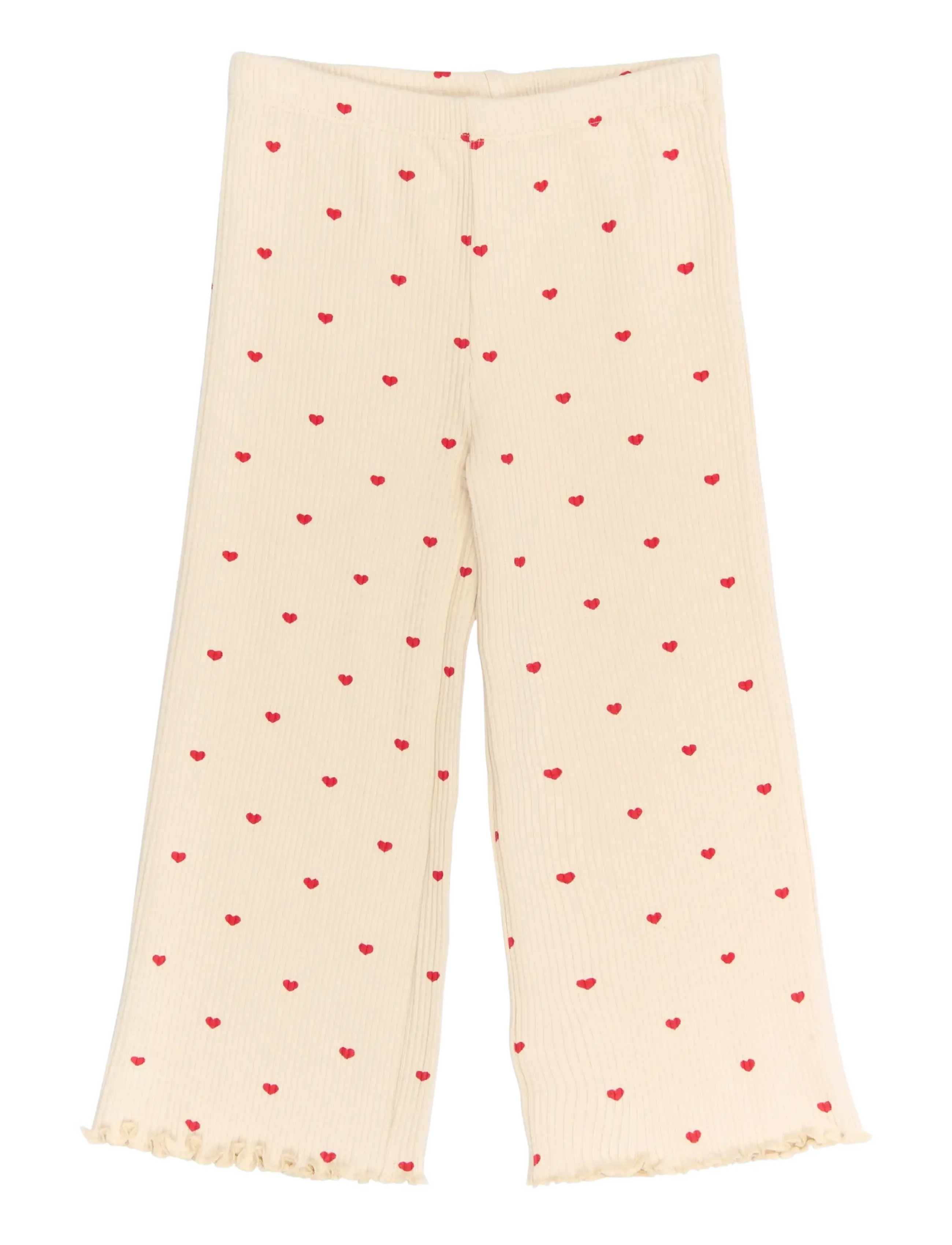 THE NEW SIBLINGS TNSTRhea Wide Rib Pants - Clothing - GARDENIA AOP / cream