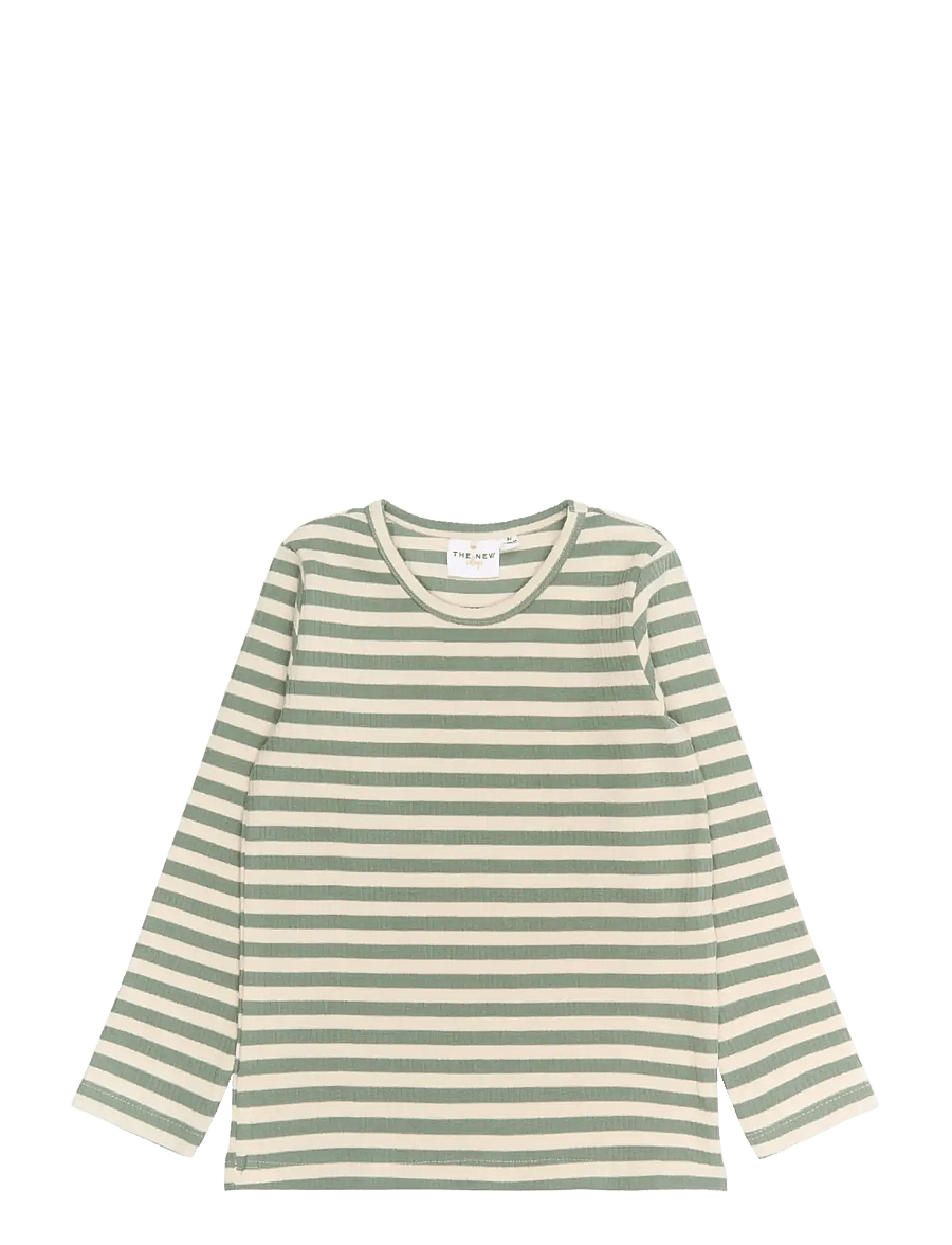 THE NEW SIBLINGS - TNSTFro L_S Rib Tee - lily pad striped - 0