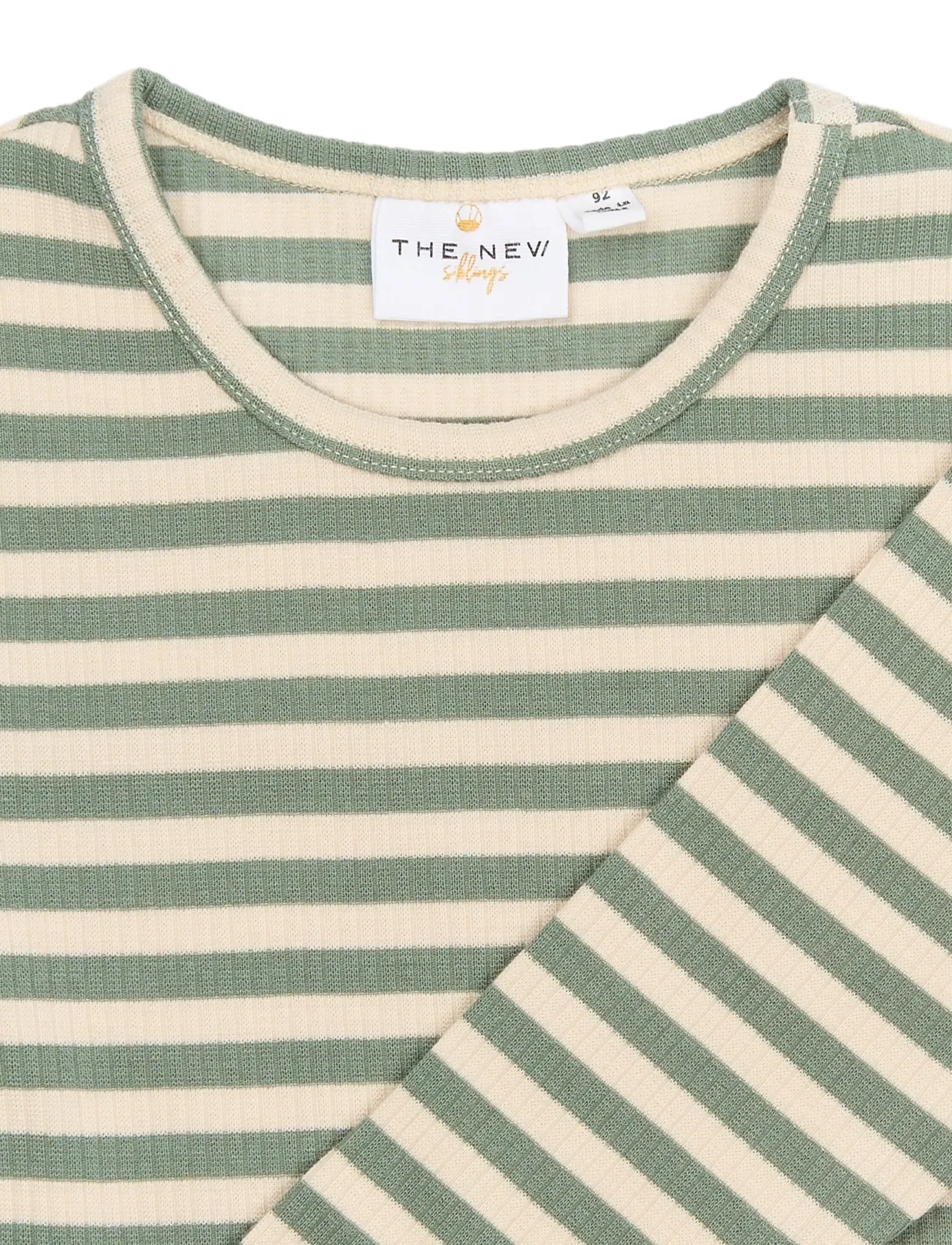 THE NEW SIBLINGS - TNSTFro L_S Rib Tee - lily pad striped - 2