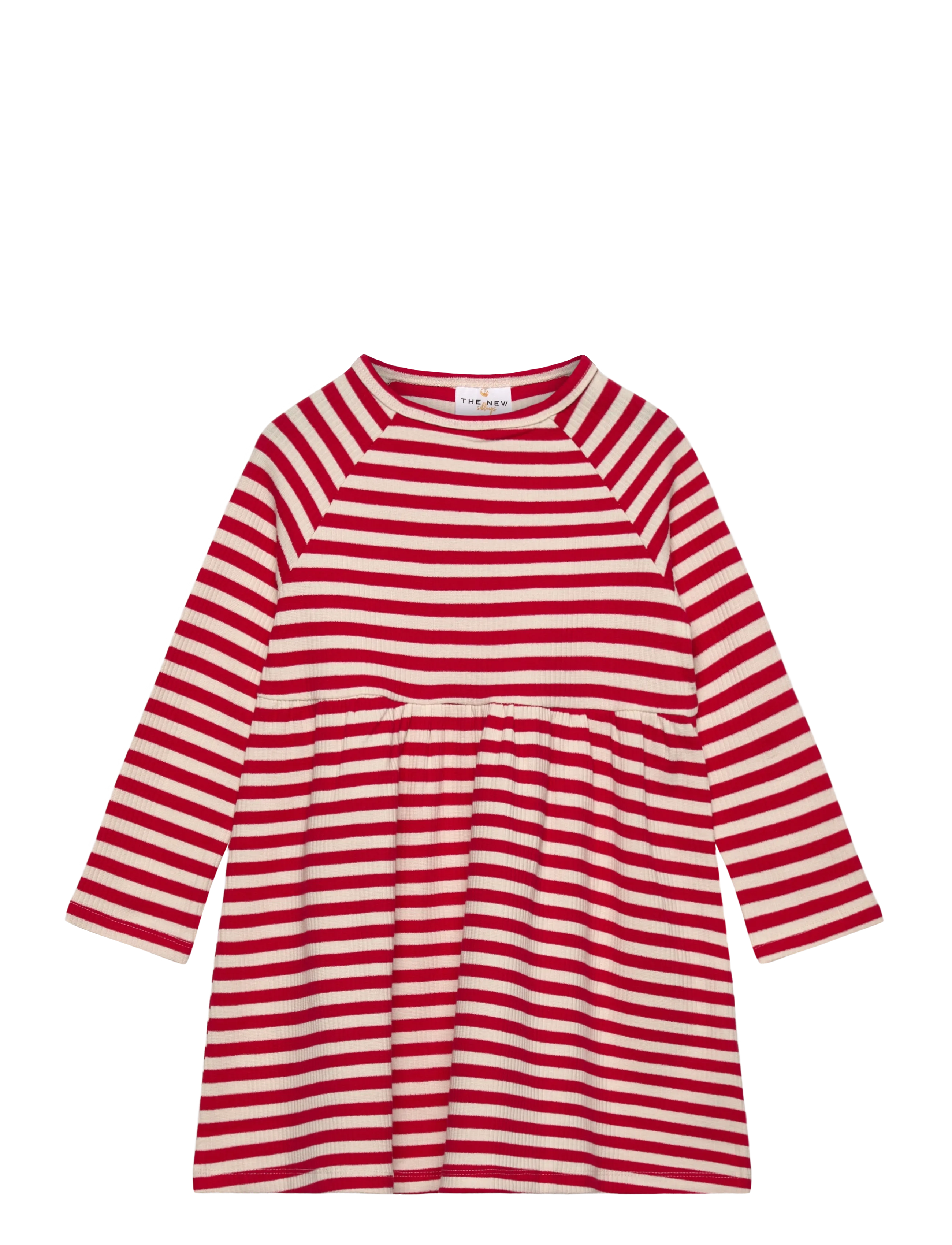THE NEW SIBLINGS TNSTFro L_S Loose Rib Dress - Kleidung - SKI PATROL STRIPED / red