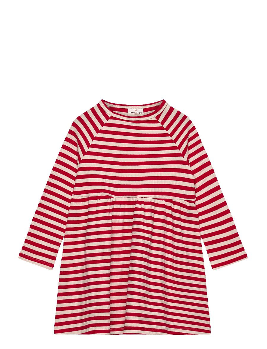 THE NEW SIBLINGS - TNSTFro L_S Loose Rib Dress - ski patrol striped - 0
