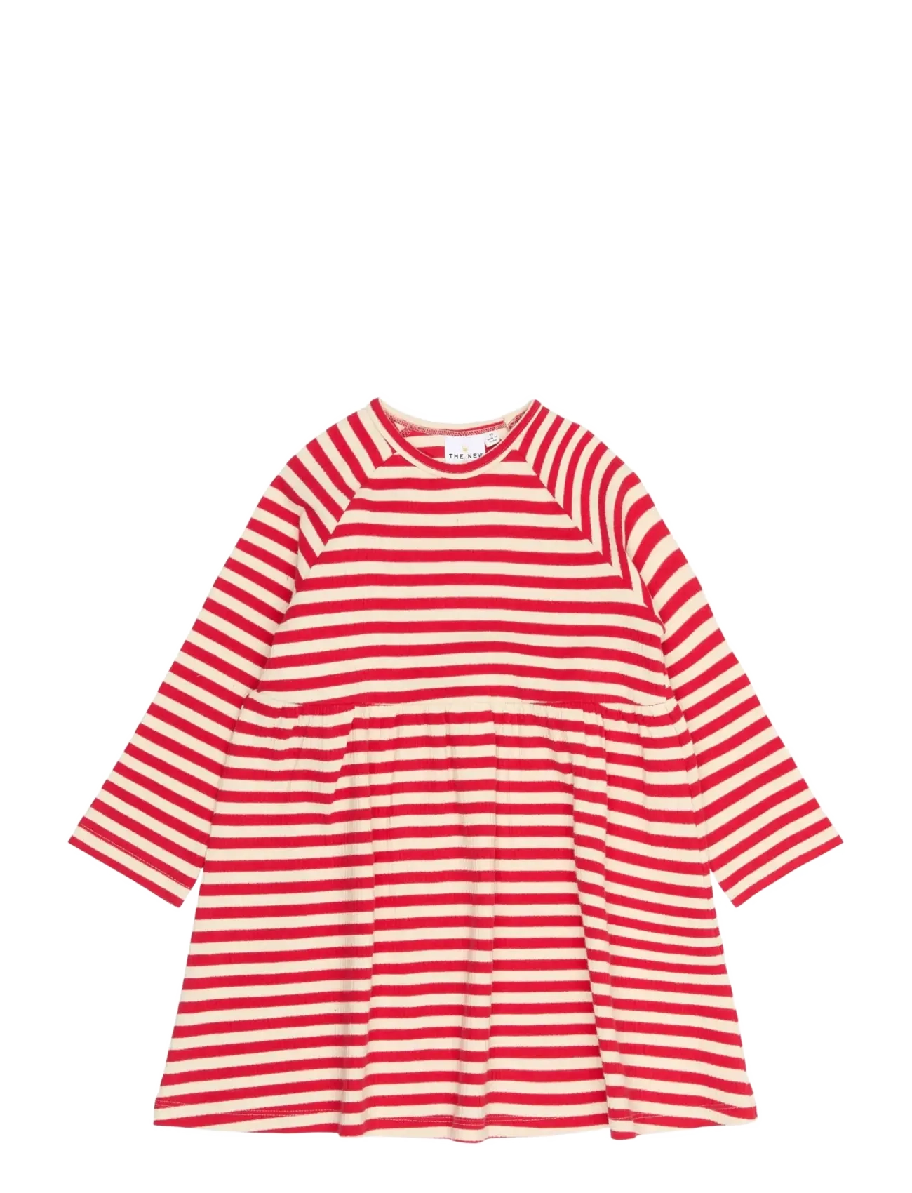 THE NEW SIBLINGS TNSTFro L_S Loose Rib Dress - Kleider & Röcke - SKI PATROL STRIPED / red