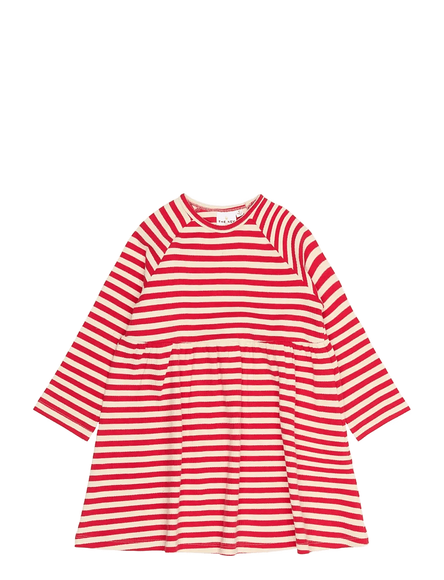 THE NEW SIBLINGS - TNSTFro L_S Loose Rib Dress - langärmelige babykleider - ski patrol striped - 0