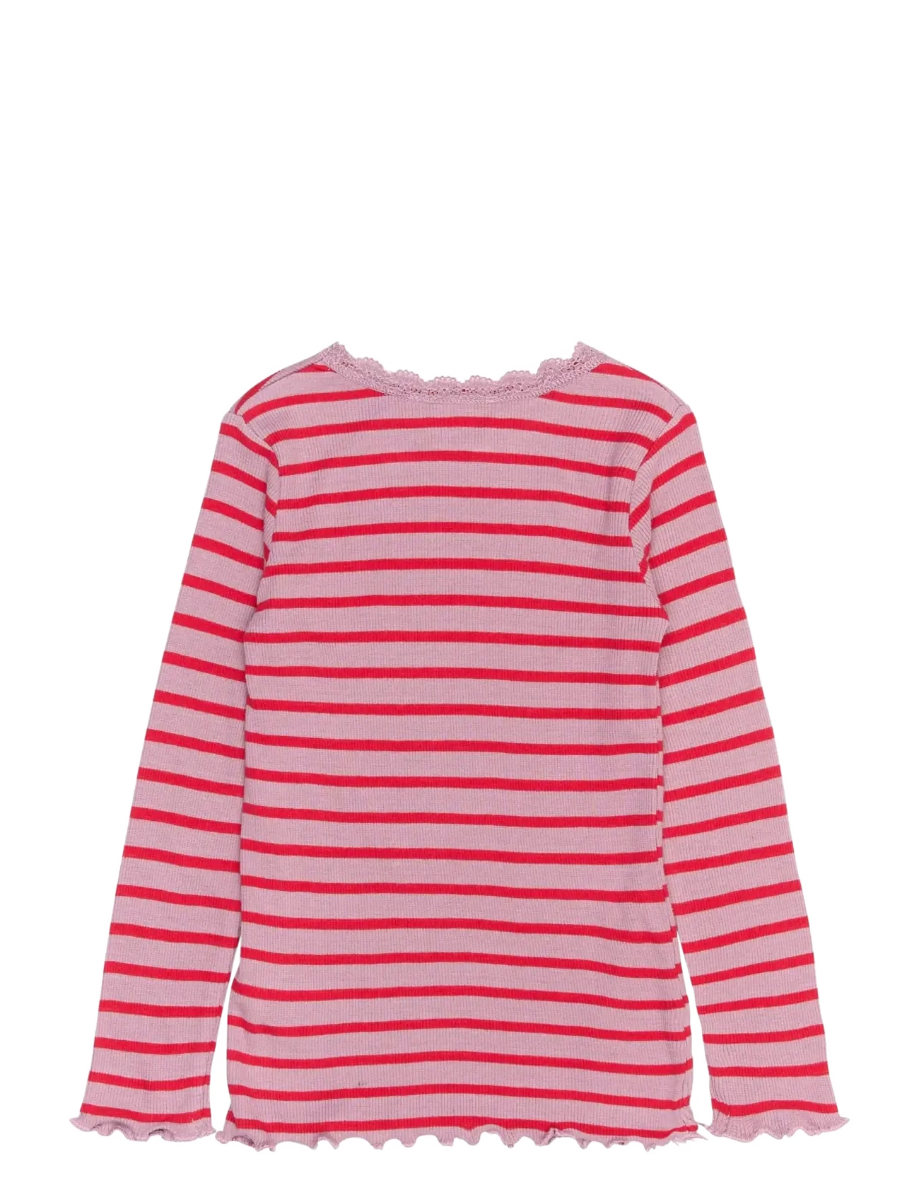 THE NEW SIBLINGS - TNSTRie L_S Rib Tee - mauve shadows striped - 1