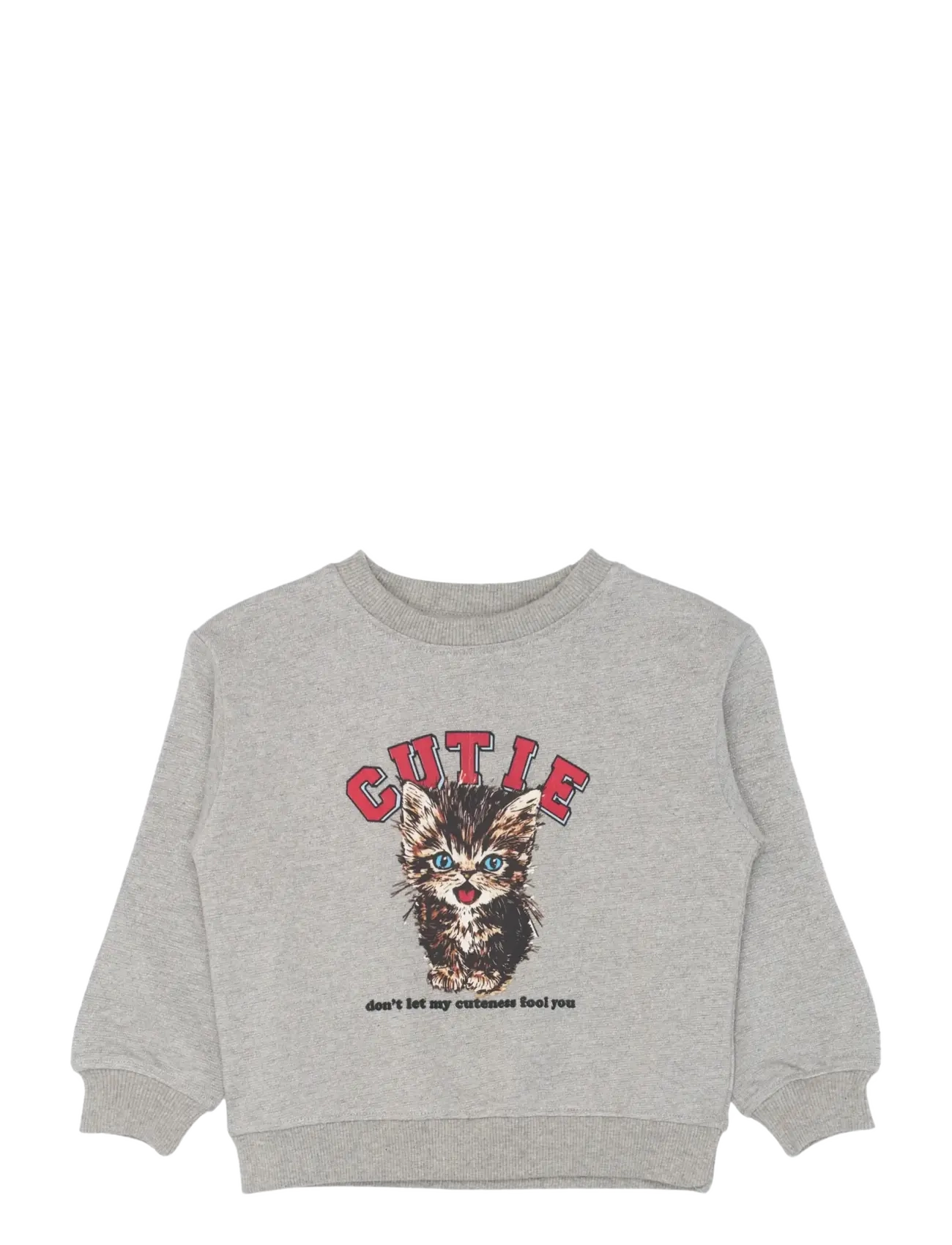 THE NEW SIBLINGS TNSTRonja OS Glitter Sweatshirt - Baby 44-92 - LIGHT GREY MELANGE / grey