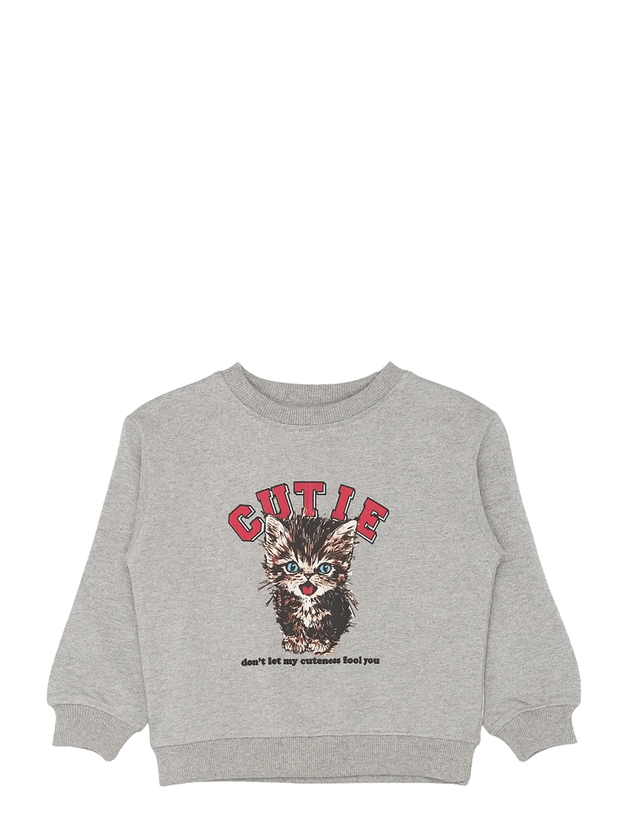 THE NEW SIBLINGS - TNSTRonja OS Glitter Sweatshirt - light grey melange - 0