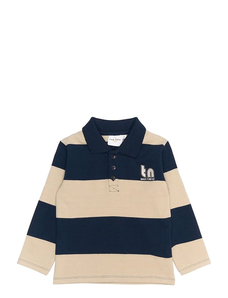 THE NEW SIBLINGS - TNSTRinon L_S Pique Polo - langärmelig poloshirt - navy blazer striped - 1