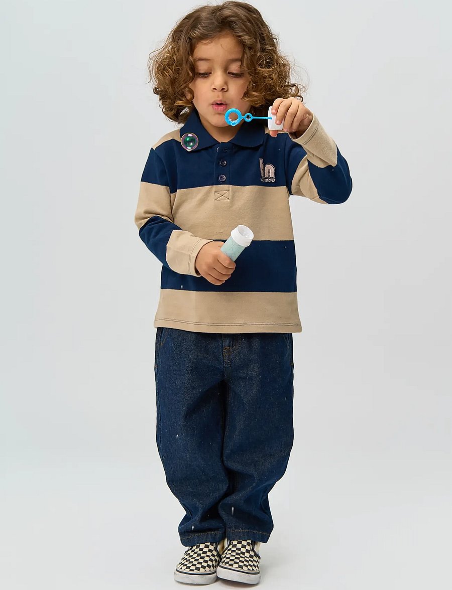 THE NEW SIBLINGS - TNSTRinon L_S Pique Polo - langärmelig poloshirt - navy blazer striped - 0