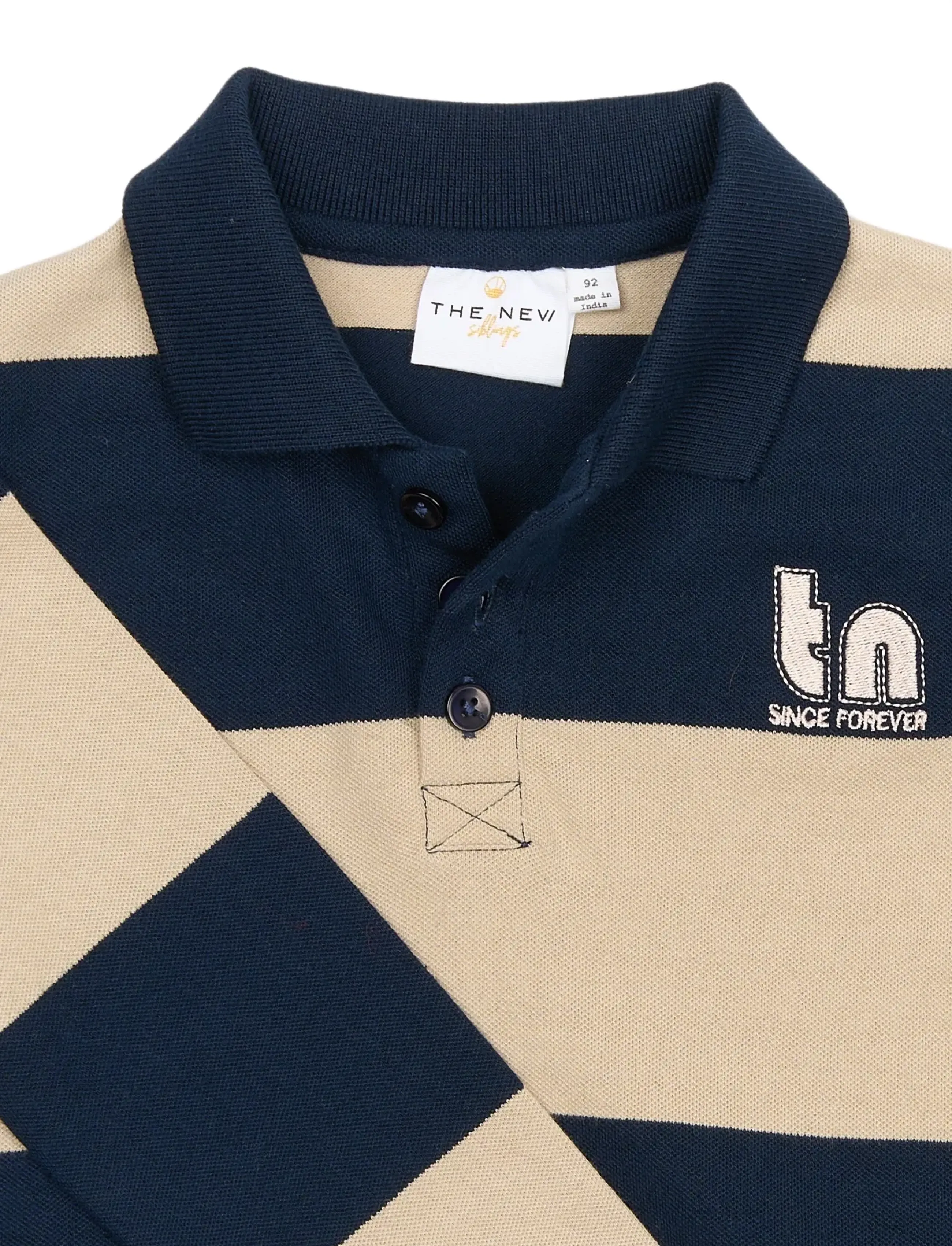 THE NEW SIBLINGS - TNSTRinon L_S Pique Polo - long-sleeved polos - navy blazer striped - 5