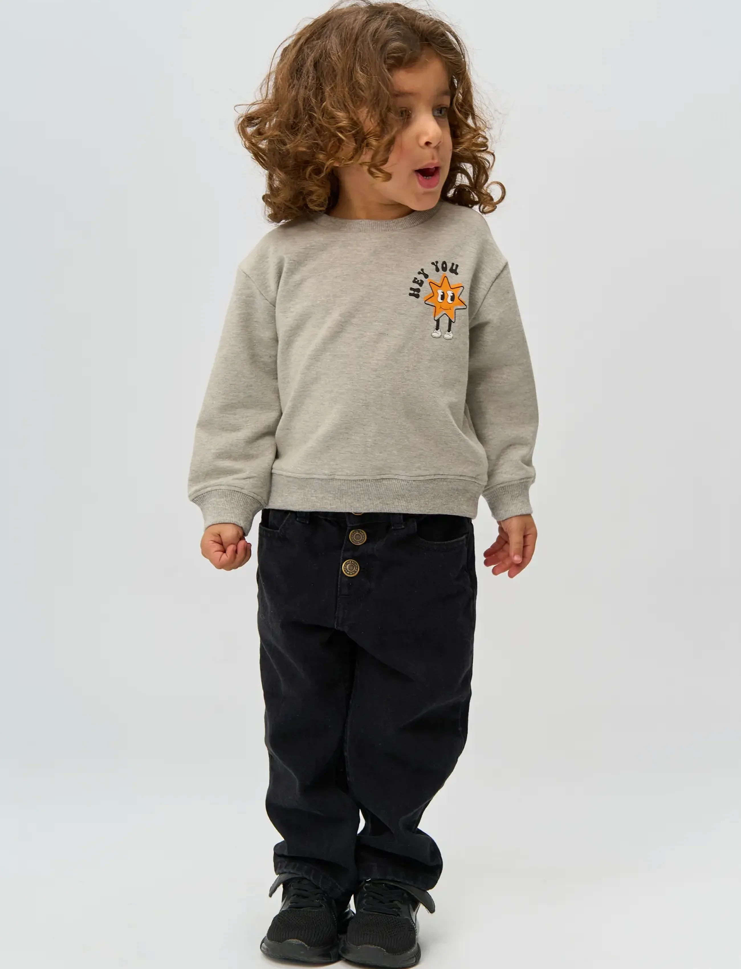 THE NEW SIBLINGS TNSTRandall OS Sweatshirt - Topid - LIGHT GREY MELANGE / grey