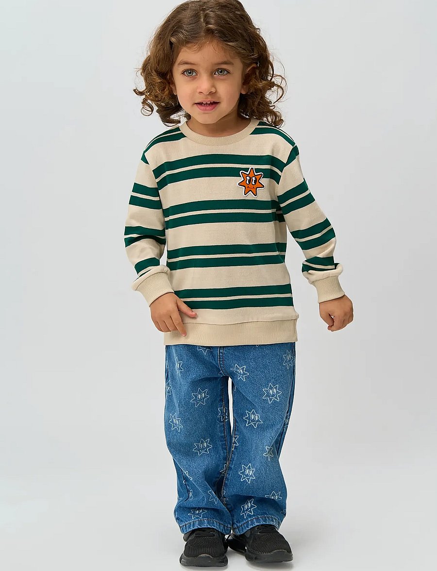 THE NEW SIBLINGS - TNSTRobbie Knit Sweatshirt - deep teal striped - 0