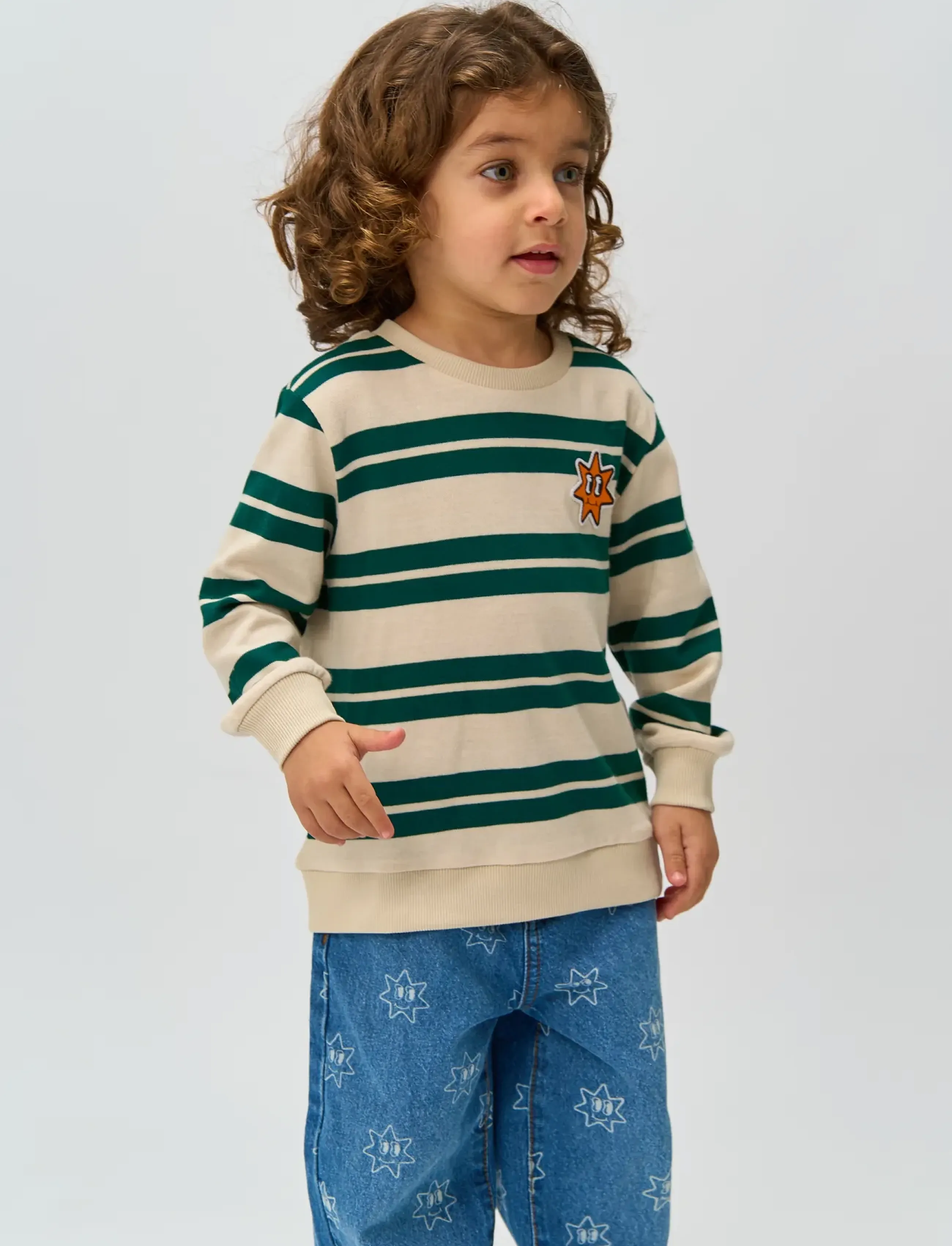 THE NEW SIBLINGS - TNSTRobbie Knit Sweatshirt - deep teal striped - 4