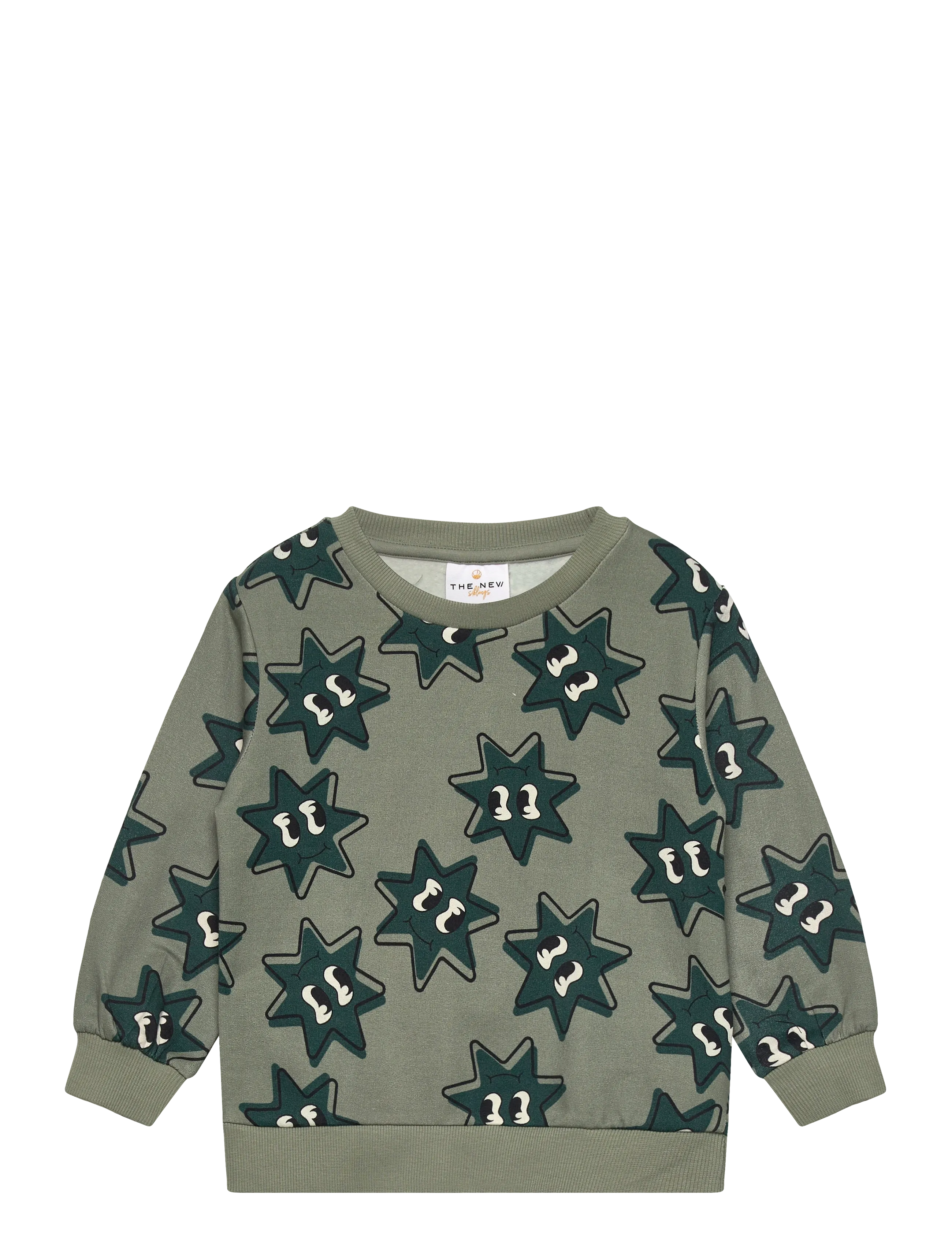 THE NEW SIBLINGS TNSTRavi Sweatshirt - Riided - LILY PAD AOP / khaki/green