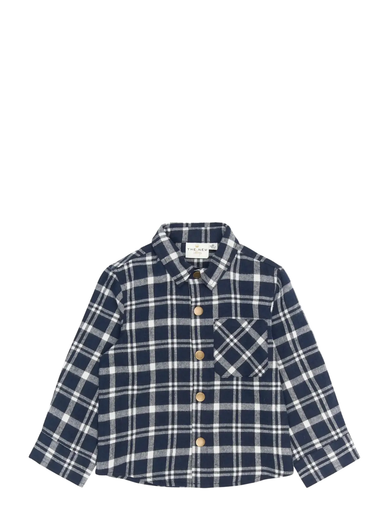 THE NEW SIBLINGS TNSTRiggs L_S Flannel Shirt - Clothing - NAVY BLAZER CHECK / navy