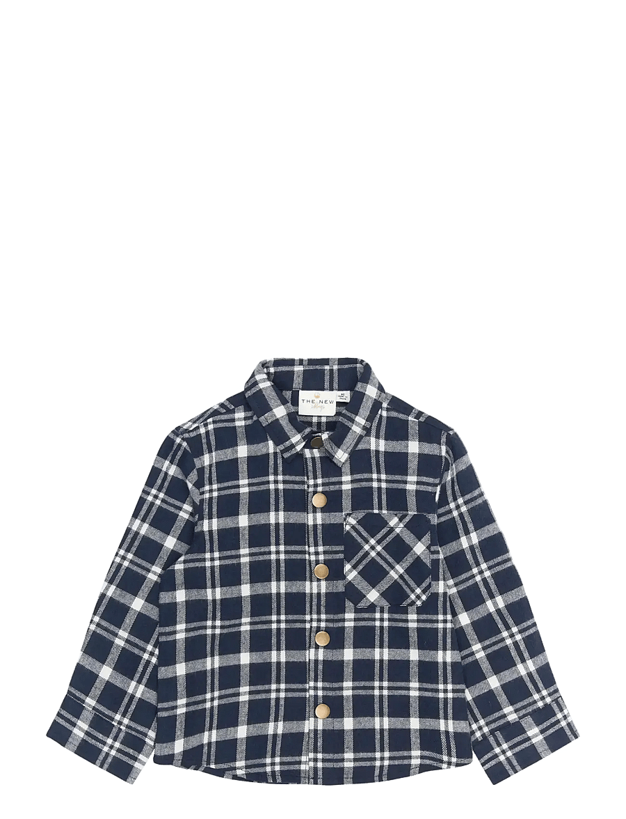 THE NEW SIBLINGS - TNSTRiggs L_S Flannel Shirt - pikkade varrukatega särgid - navy blazer check - 1