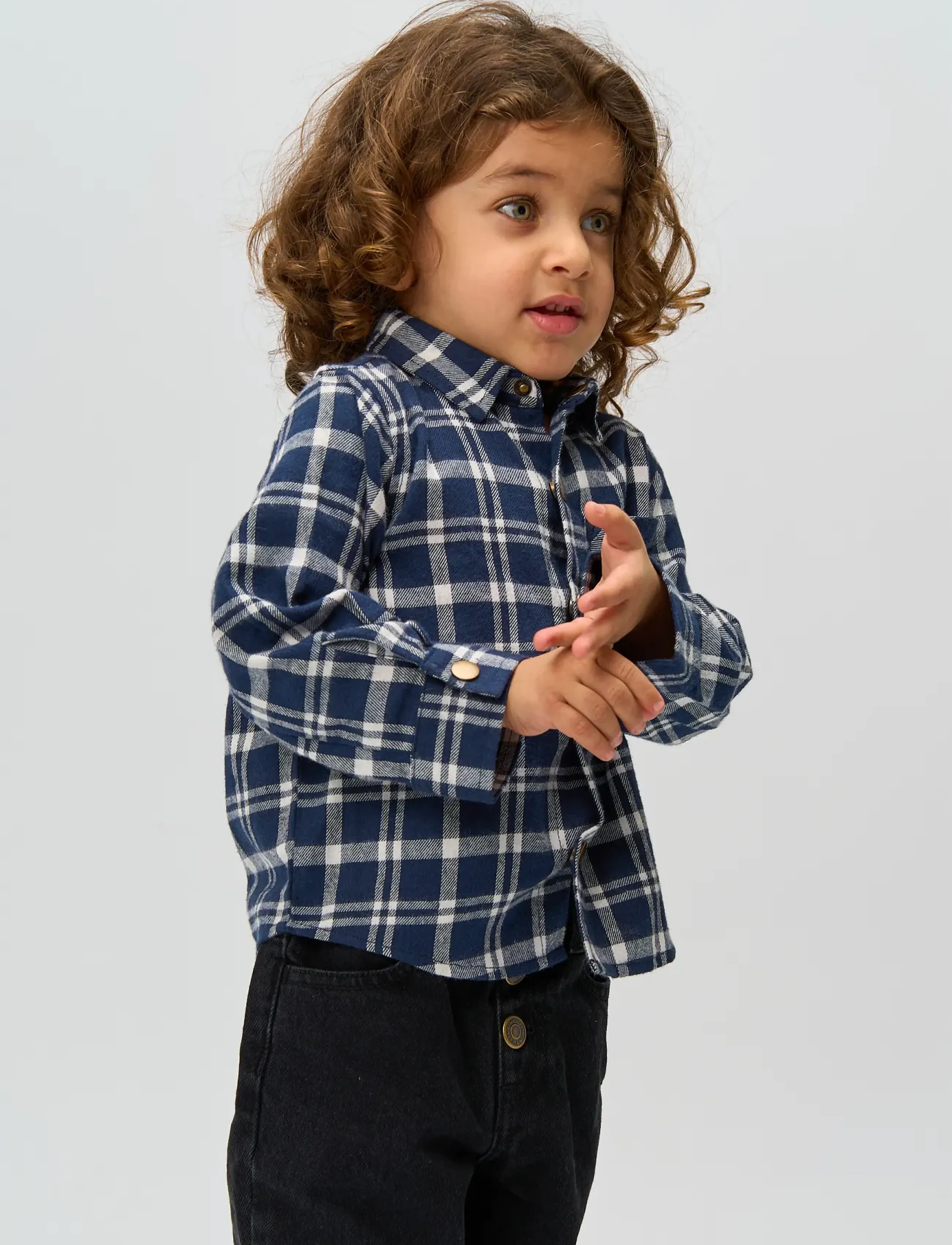 THE NEW SIBLINGS - TNSTRiggs L_S Flannel Shirt - chemises à manches longues - navy blazer check - 4