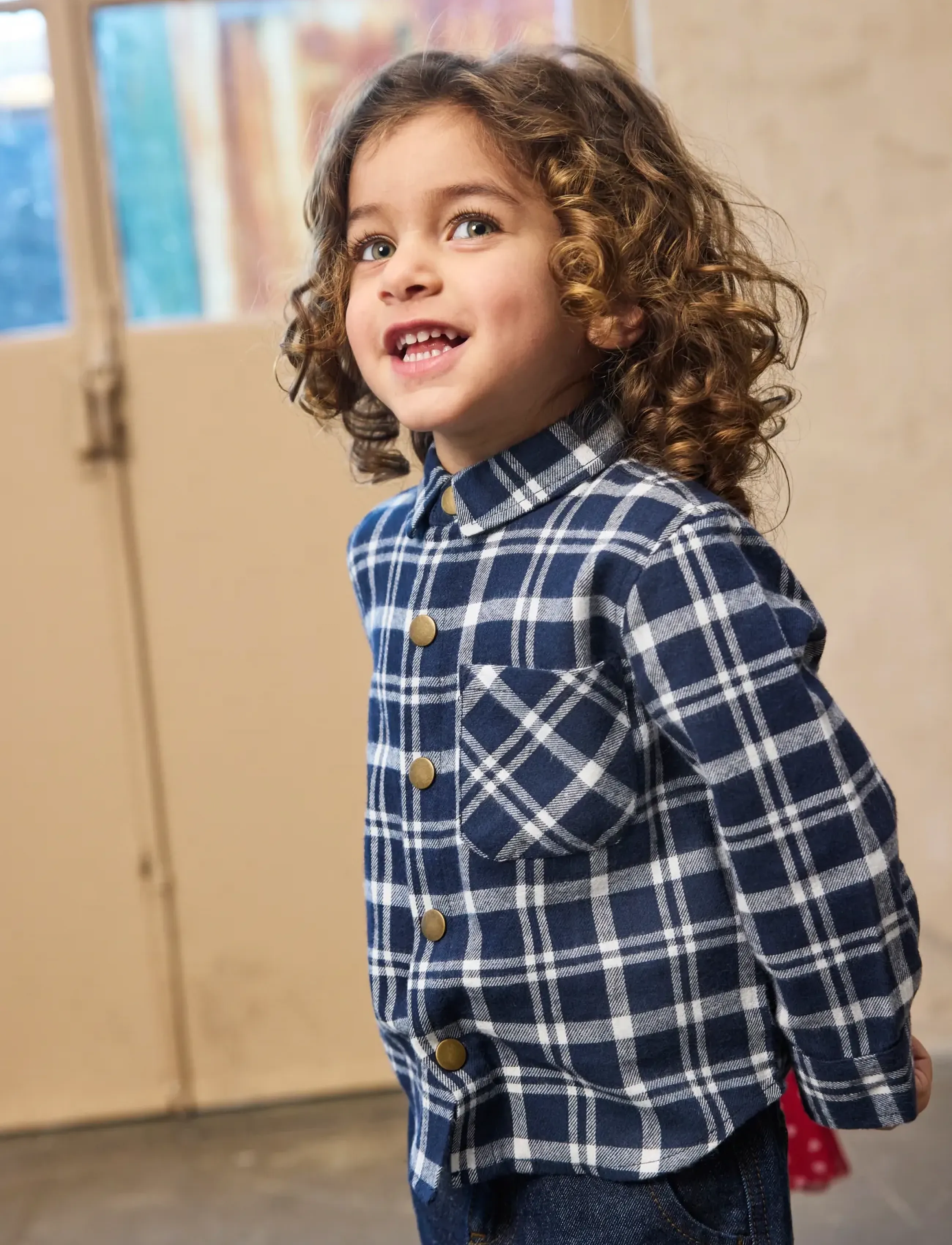 THE NEW SIBLINGS - TNSTRiggs L_S Flannel Shirt - chemises à manches longues - navy blazer check - 5