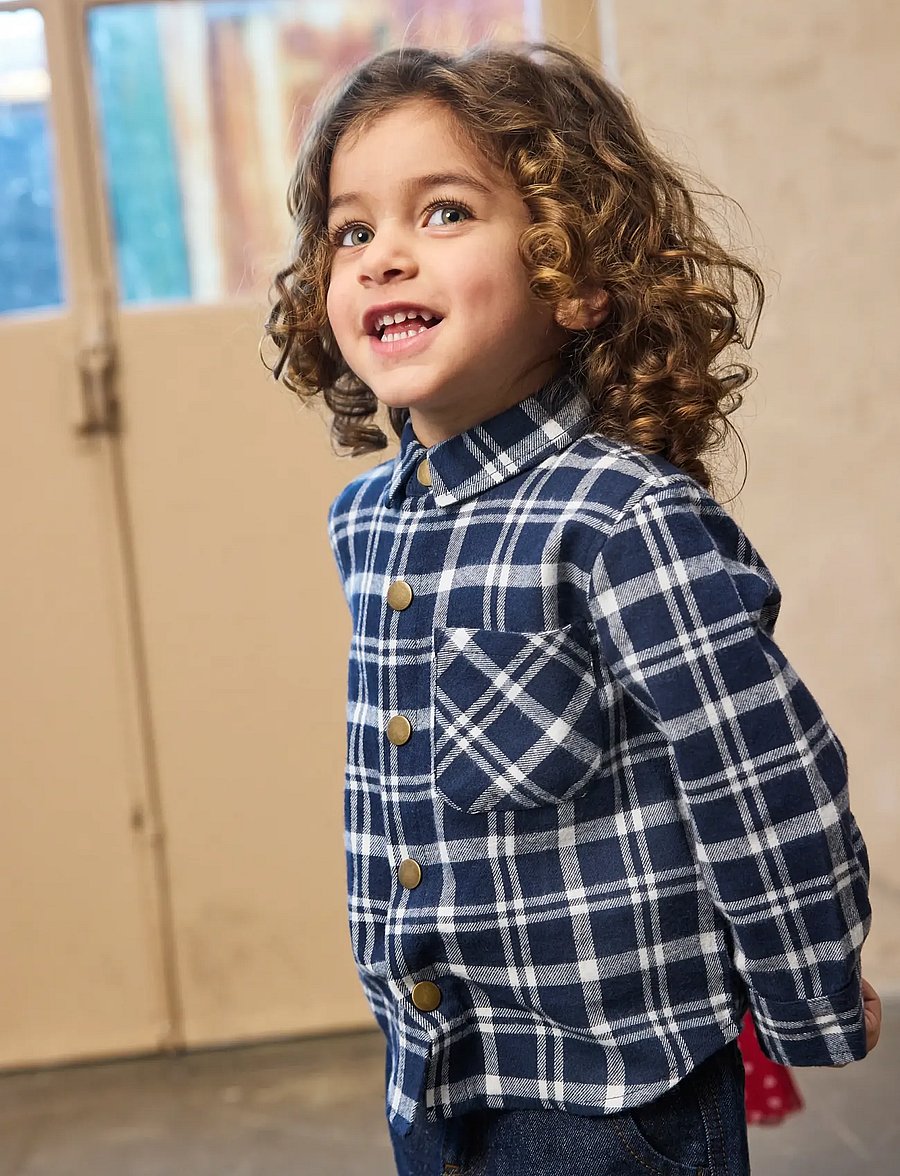 THE NEW SIBLINGS - TNSTRiggs L_S Flannel Shirt - chemises à manches longues - navy blazer check - 5