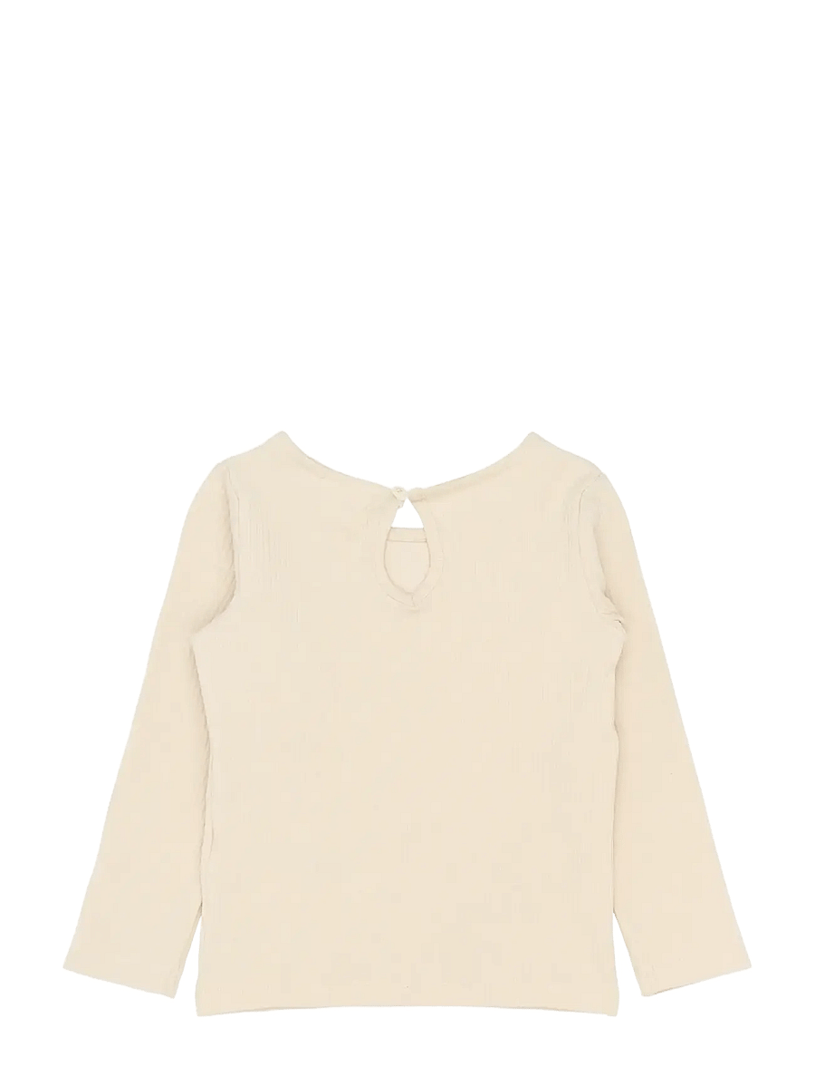 THE NEW SIBLINGS - TNSTSigne L_S Rib Tee - langærmede t-shirts - gardenia - 2