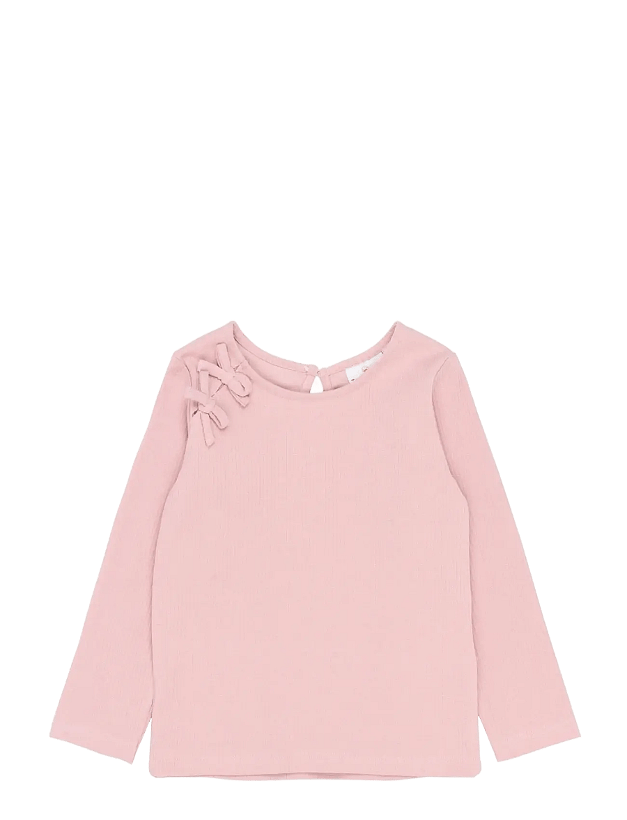 THE NEW SIBLINGS - TNSTSigne L_S Rib Tee - langærmede t-shirts - silver pink - 0