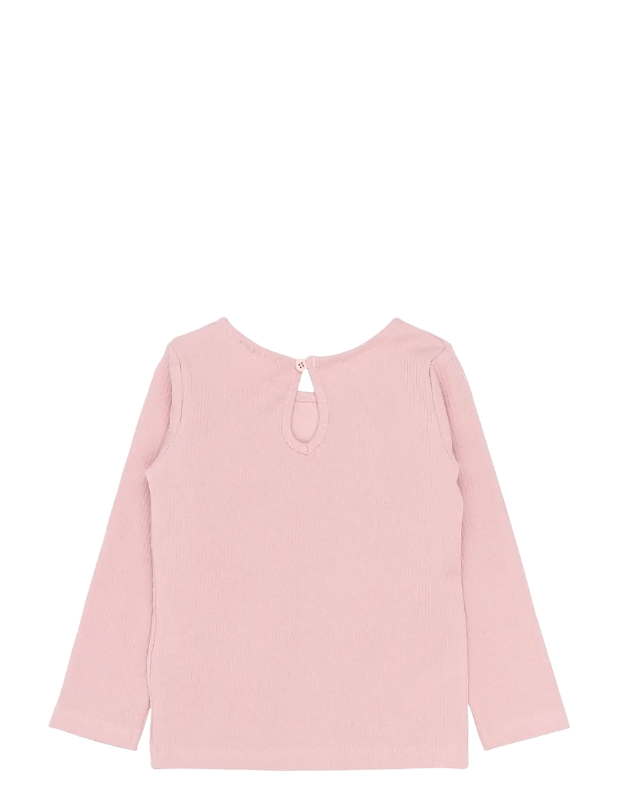 THE NEW SIBLINGS - TNSTSigne L_S Rib Tee - langærmede t-shirts - silver pink - 1