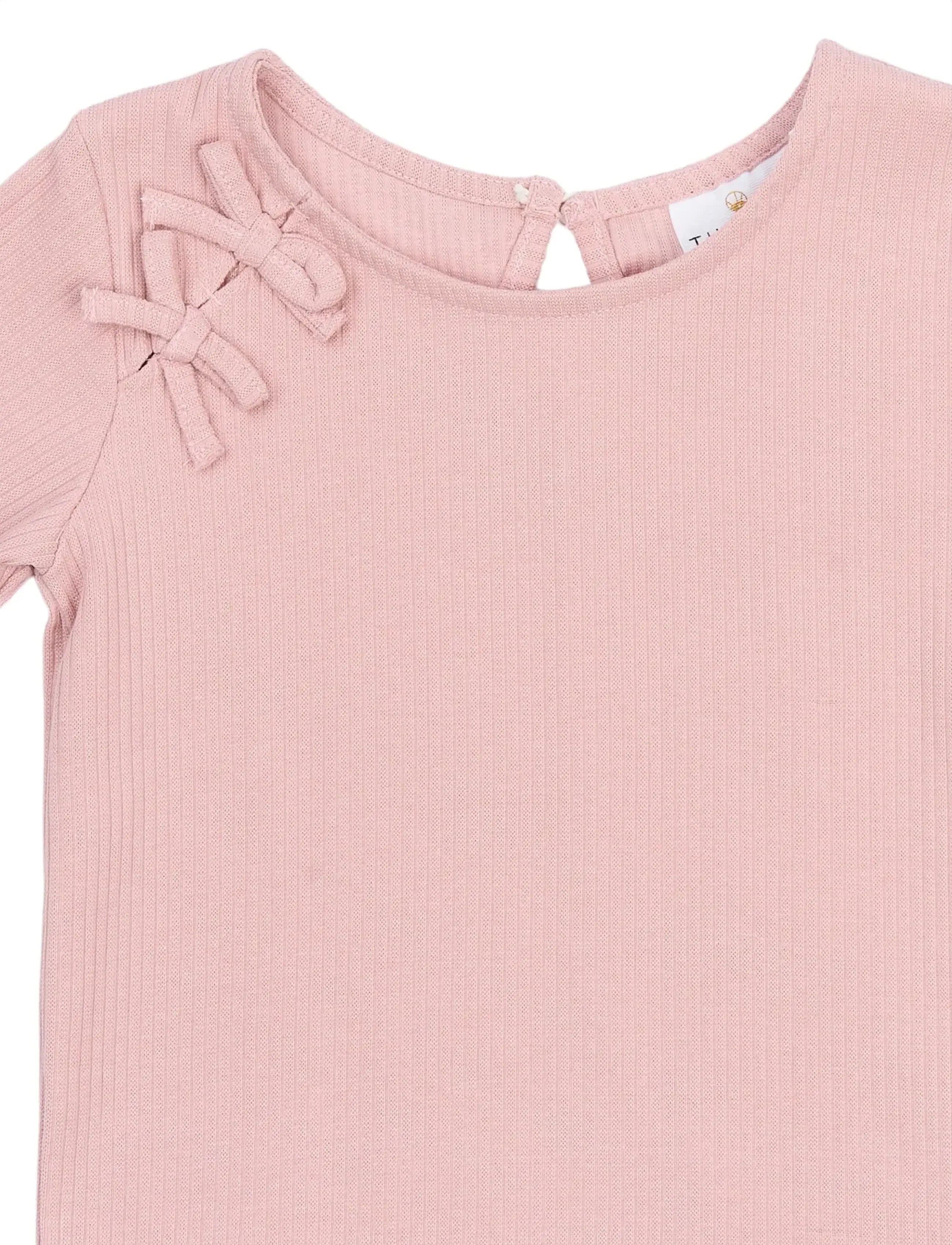 THE NEW SIBLINGS - TNSTSigne L_S Rib Tee - langærmede t-shirts - silver pink - 2