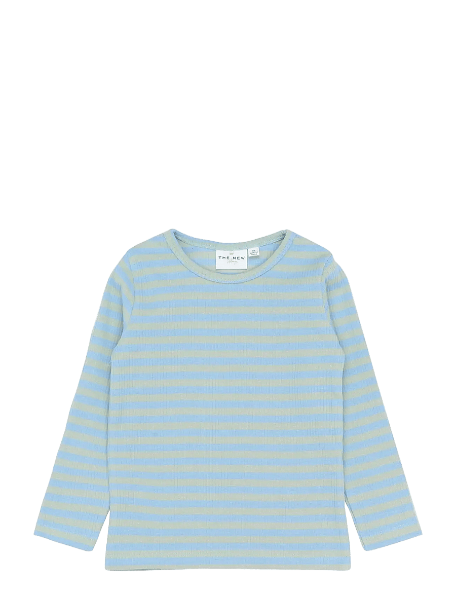 THE NEW SIBLINGS - TNSTFro L_S Rib Tee - forever blue striped - 0
