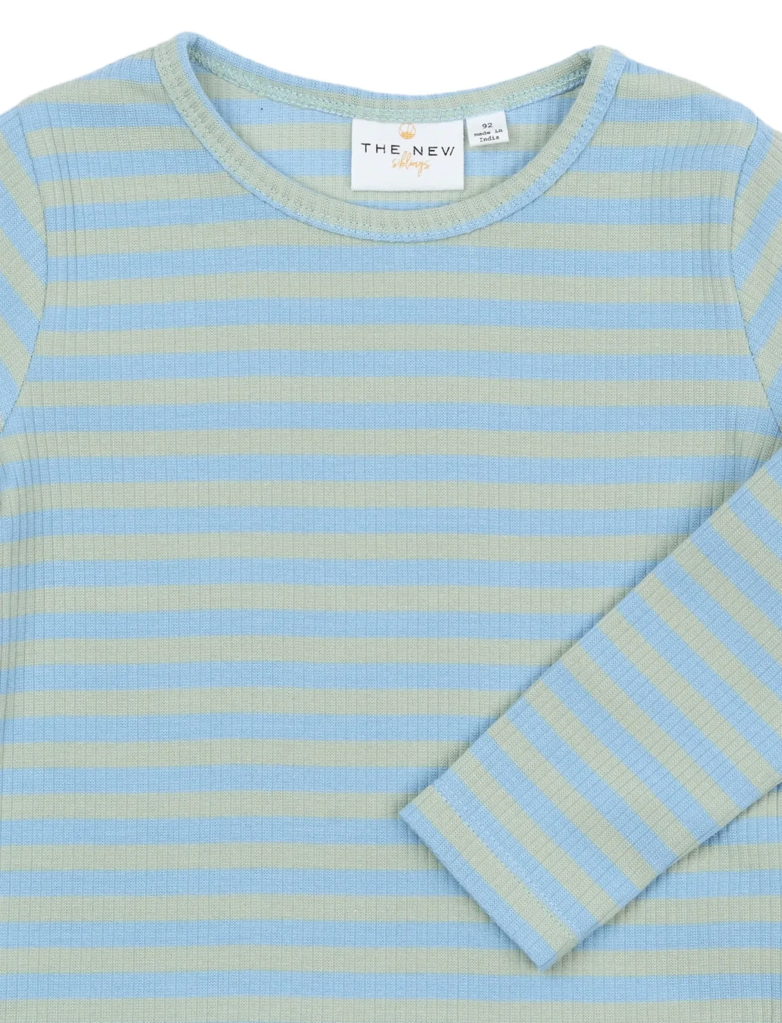 THE NEW SIBLINGS - TNSTFro L_S Rib Tee - forever blue striped - 2