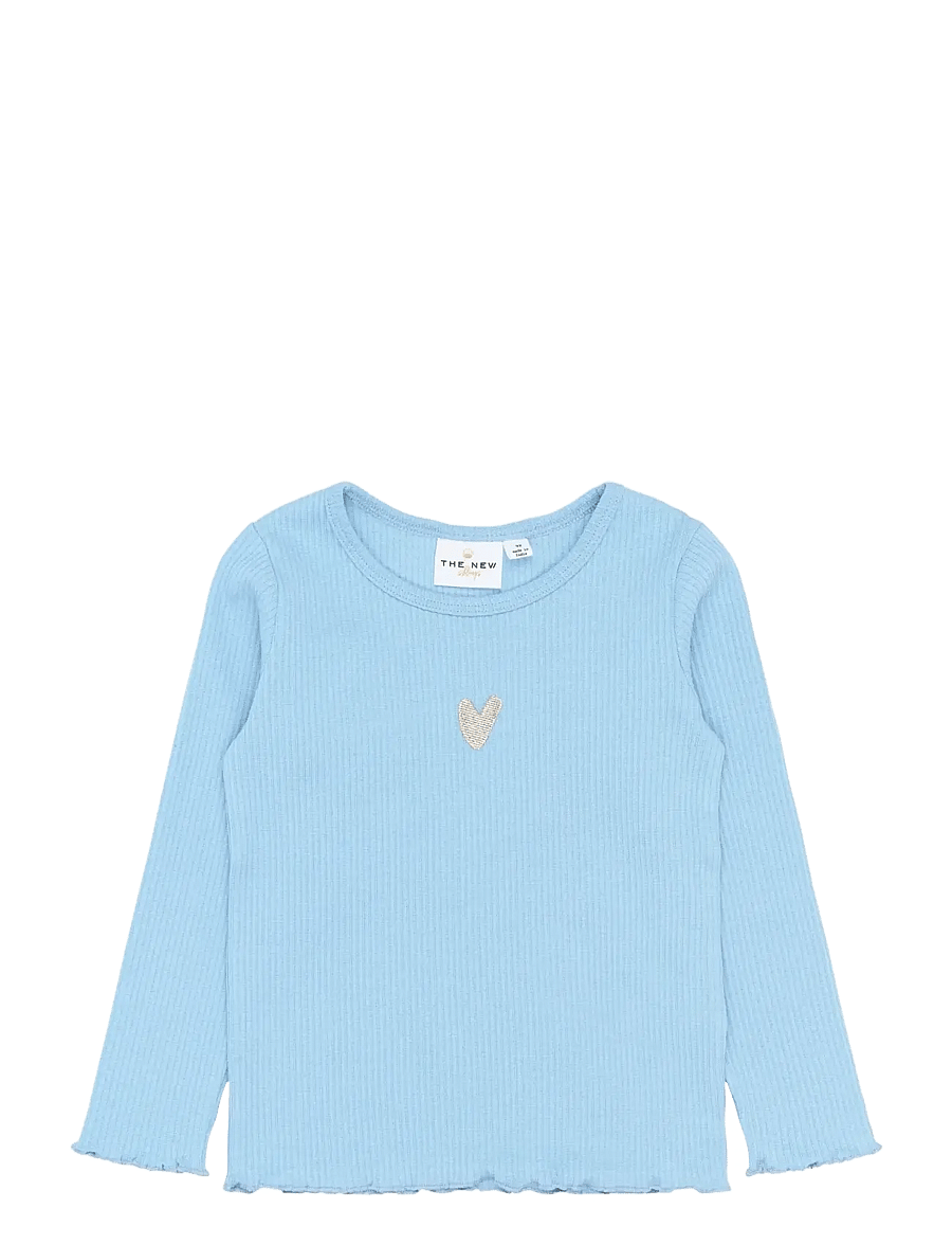 THE NEW SIBLINGS - TNSTRianna L_S Rib Tee - langærmede t-shirts - forever blue - 1