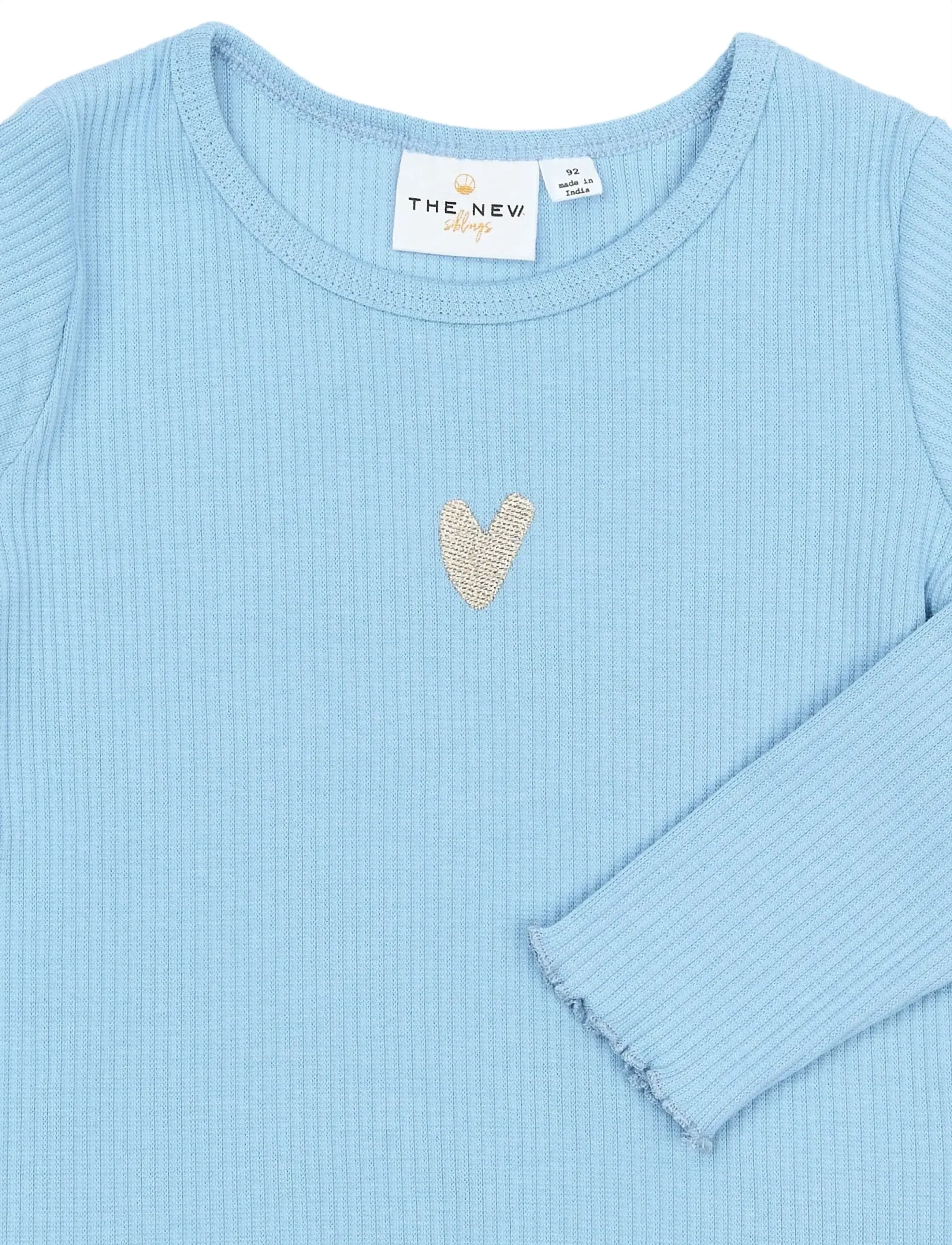 THE NEW SIBLINGS - TNSTRianna L_S Rib Tee - langærmede t-shirts - forever blue - 3