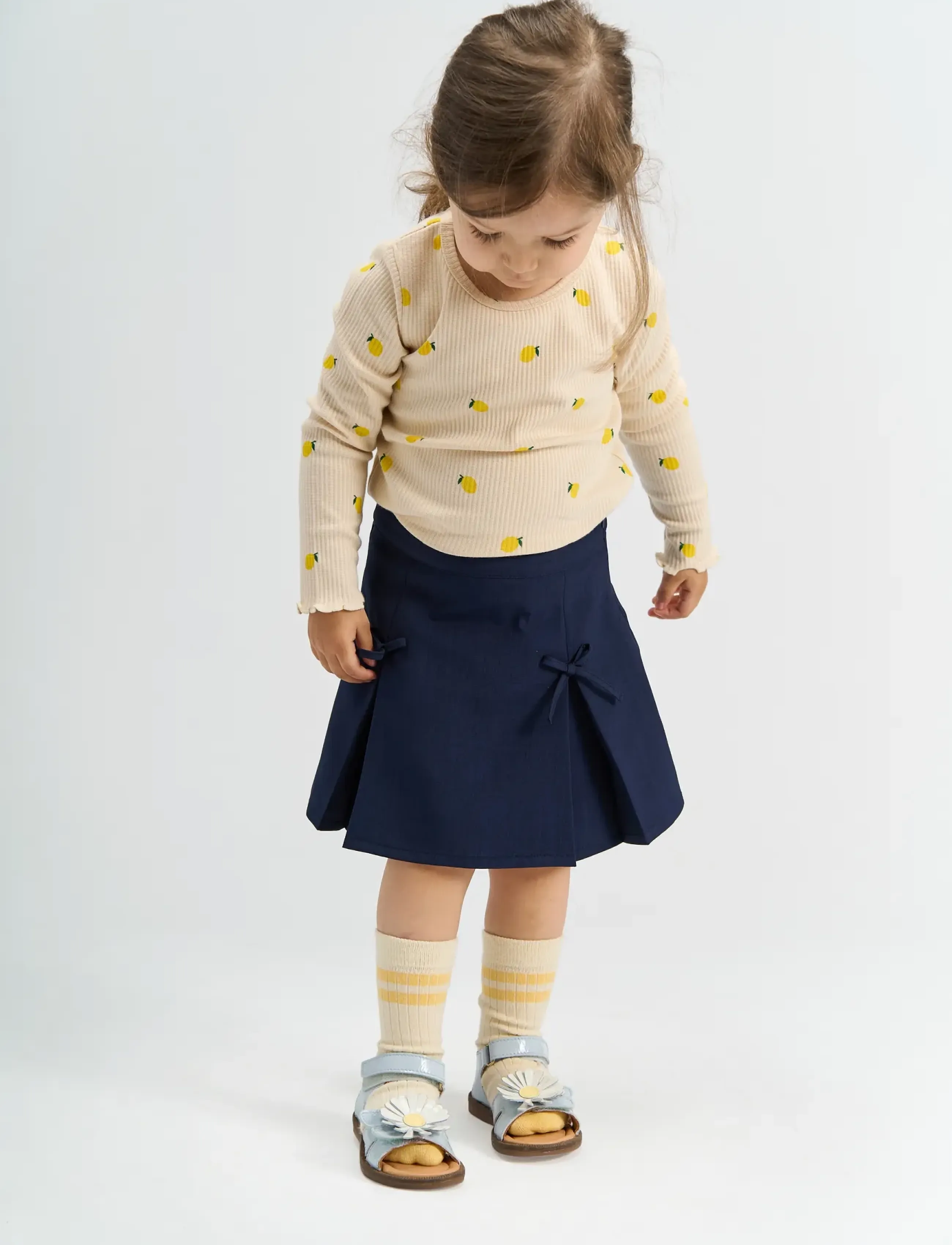 THE NEW SIBLINGS TNSTSmilla L_S Rib Tee - Yläosat - GARDENIA AOP / cream