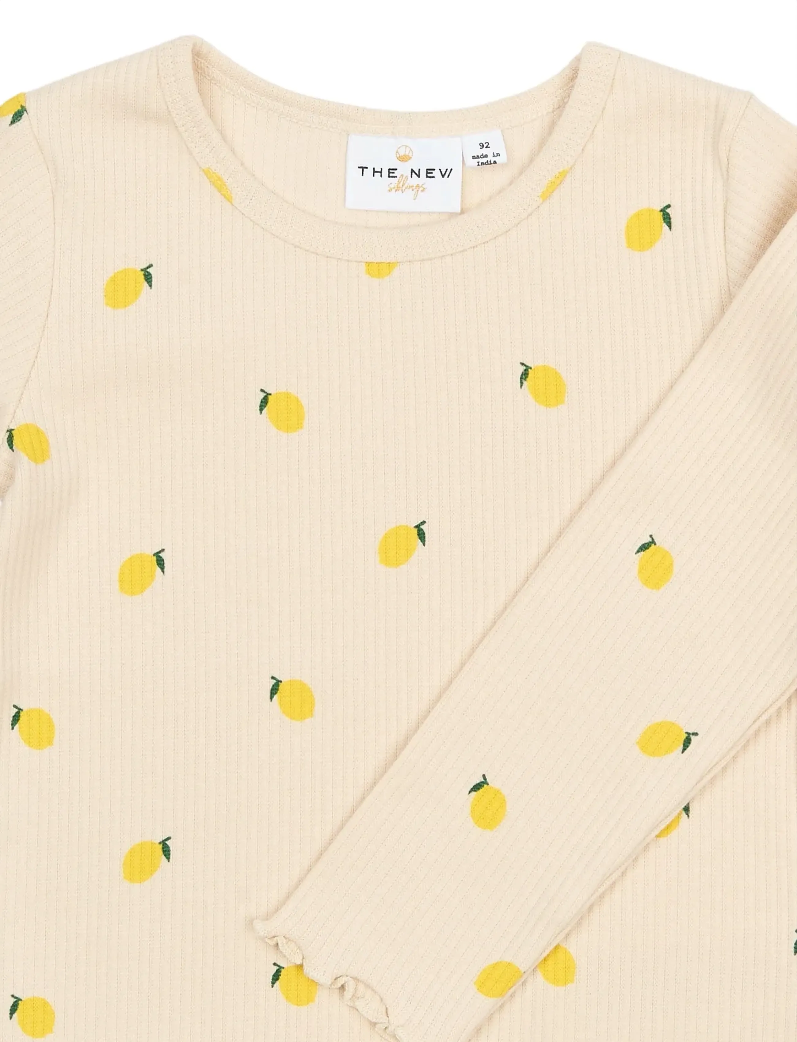 THE NEW SIBLINGS - TNSTSmilla L_S Rib Tee - langærmede t-shirts - gardenia aop - 4