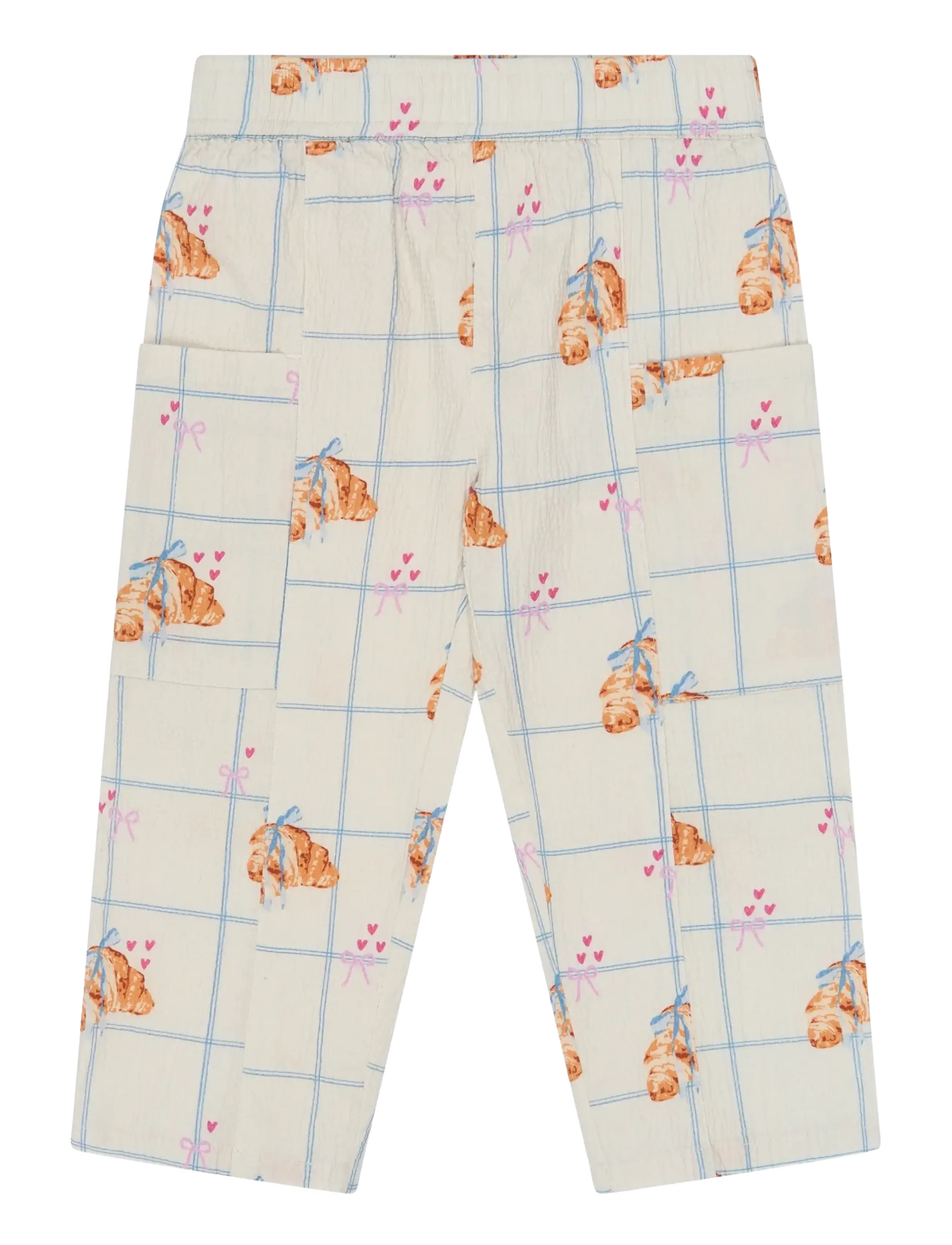 THE NEW SIBLINGS TNSTSilke Pants - Baby 44-92 - GARDENIA AOP / cream