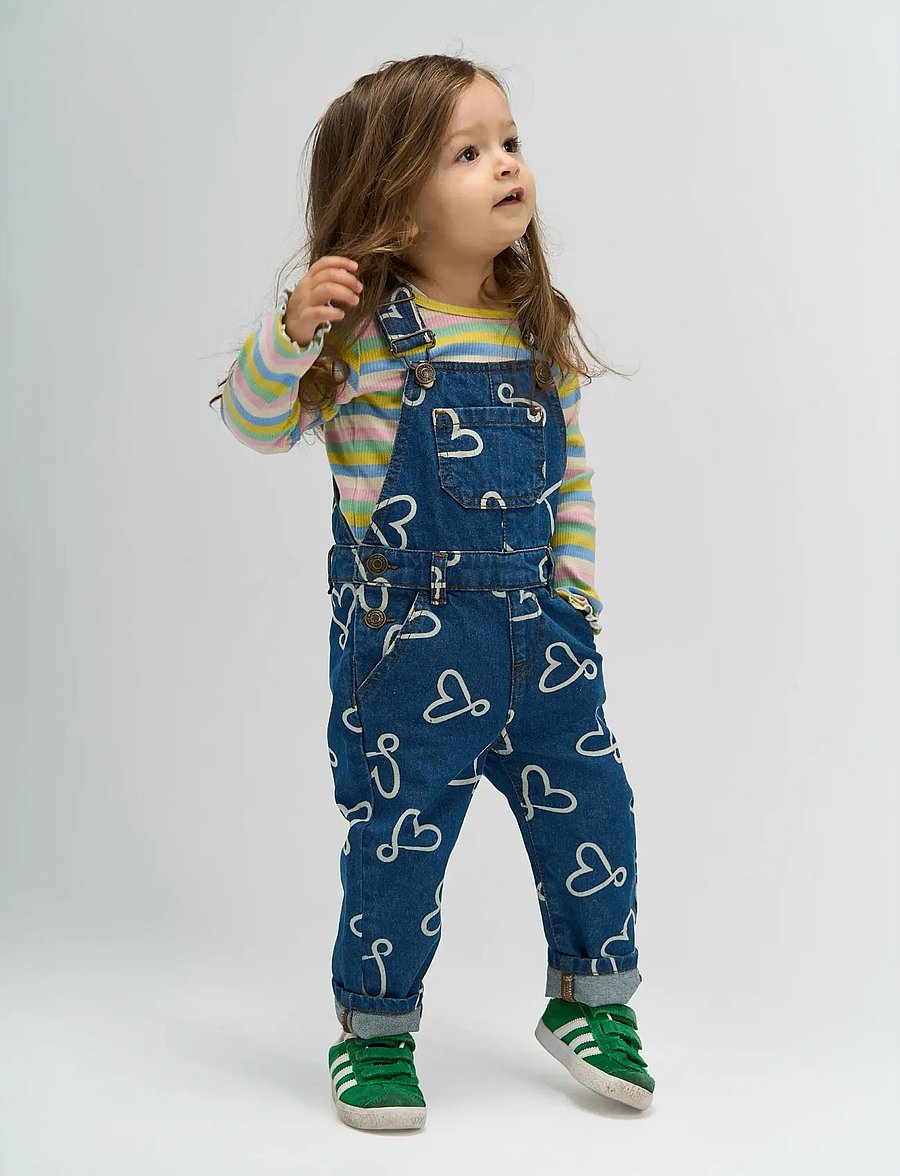 THE NEW SIBLINGS - TNSTShea Denim Dungarees - traksipüksid - medium blue denim aop - 0