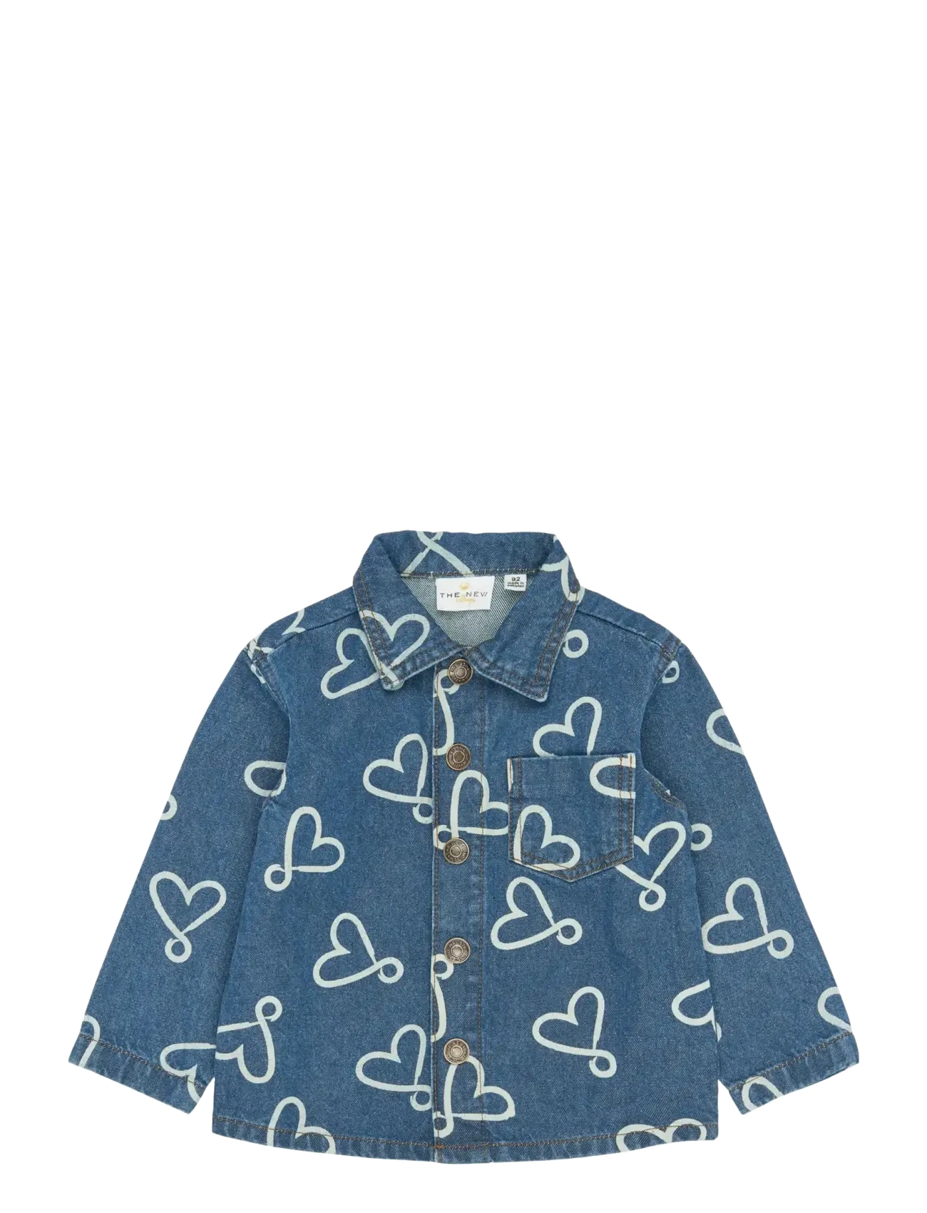THE NEW SIBLINGS TNSTShea OS Denim Overshirt - THE NEW SIBLINGS - MEDIUM BLUE DENIM AOP / blue