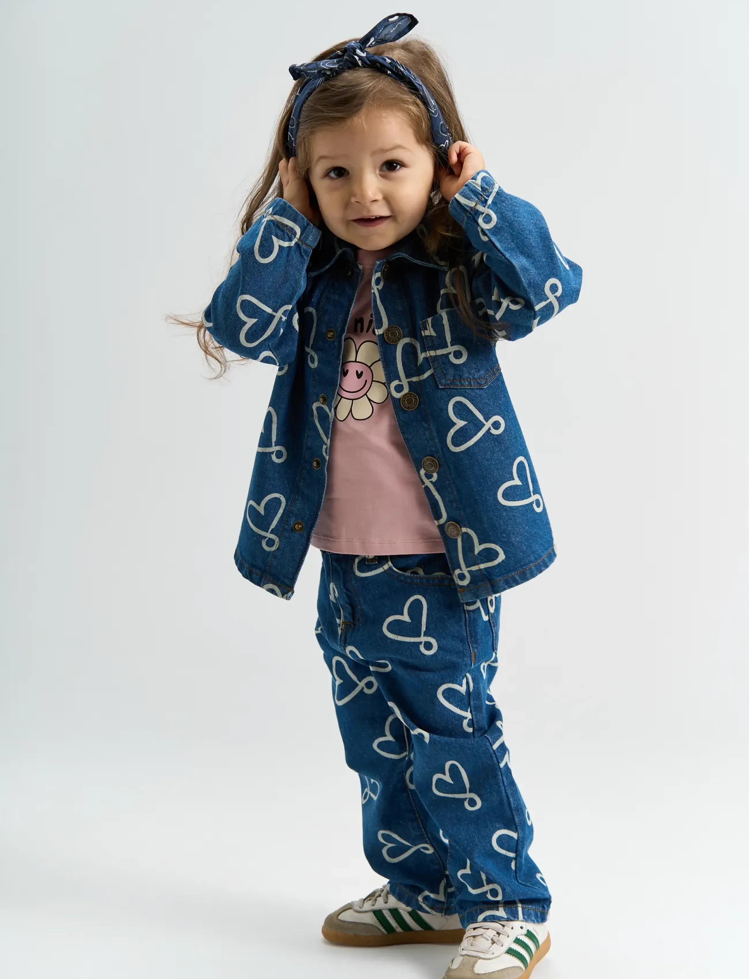 THE NEW SIBLINGS - TNSTShea OS Denim Overshirt - denim jackets - medium blue denim aop - 3