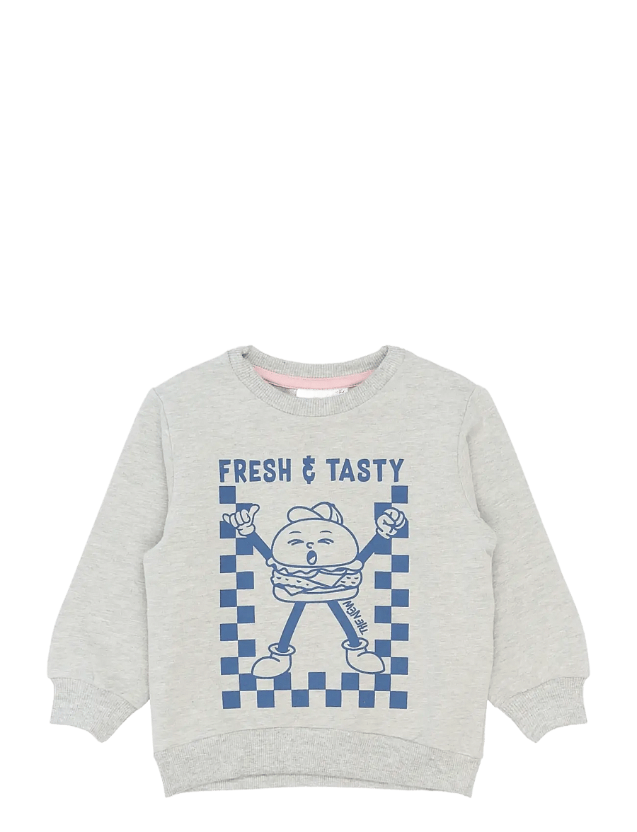 THE NEW SIBLINGS - TNSTSamy Sweatshirt - sweatshirts - light grey melange - 1