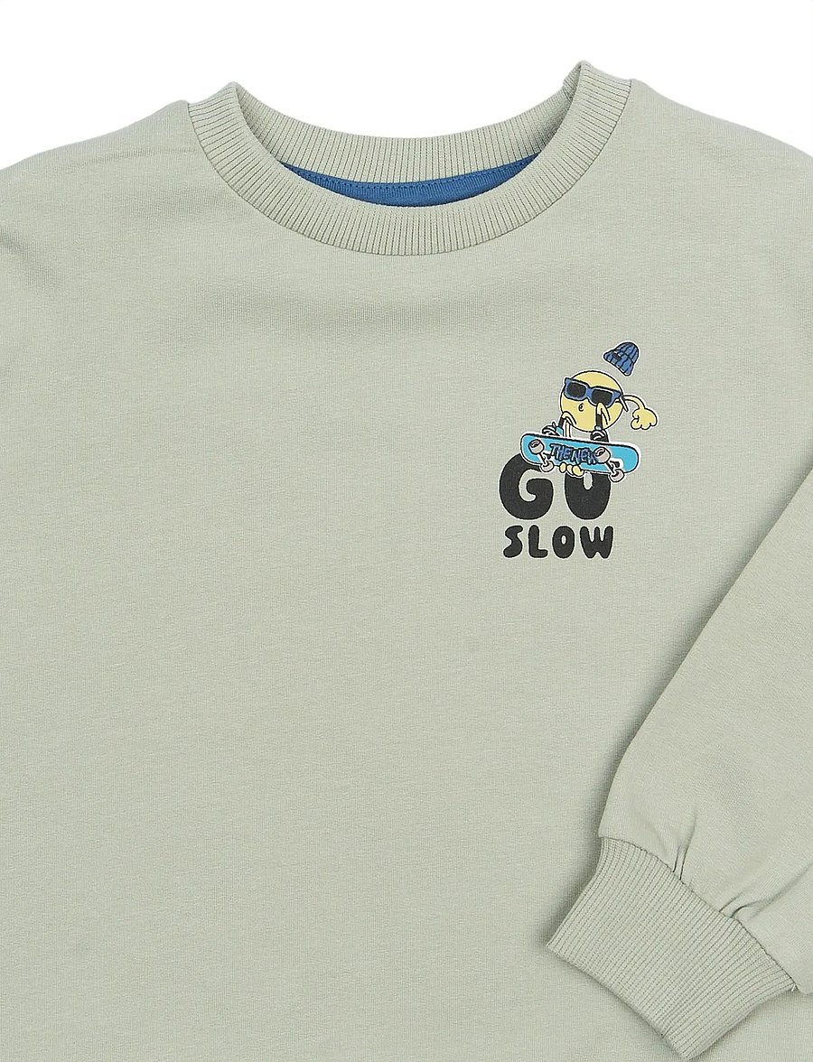 THE NEW SIBLINGS - TNSTStan Sweatshirt - sweatshirts - aqua gray - 4