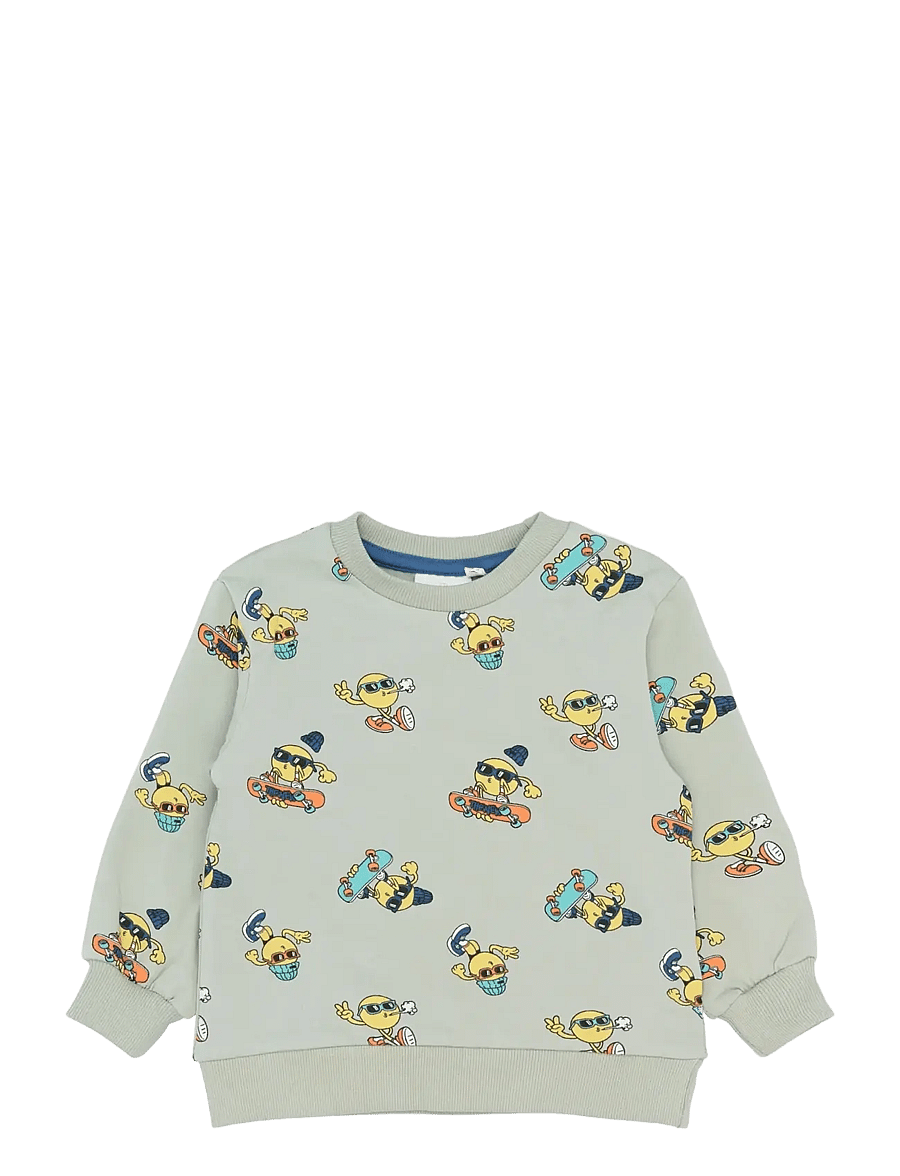 THE NEW SIBLINGS - TNSTSantiago Sweatshirt - sweatshirts - aqua gray aop - 1