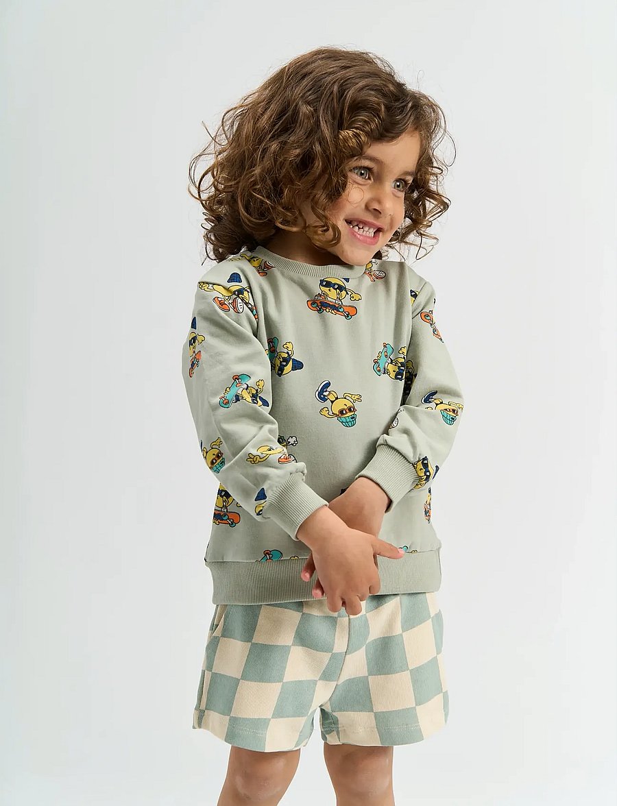 THE NEW SIBLINGS - TNSTSantiago Sweatshirt - sweatshirts - aqua gray aop - 3