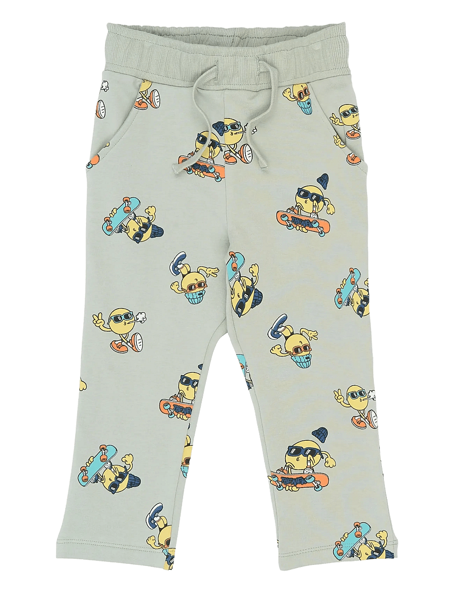 THE NEW SIBLINGS - TNSTSantiago Sweatpants - sweatpants - aqua gray aop - 0