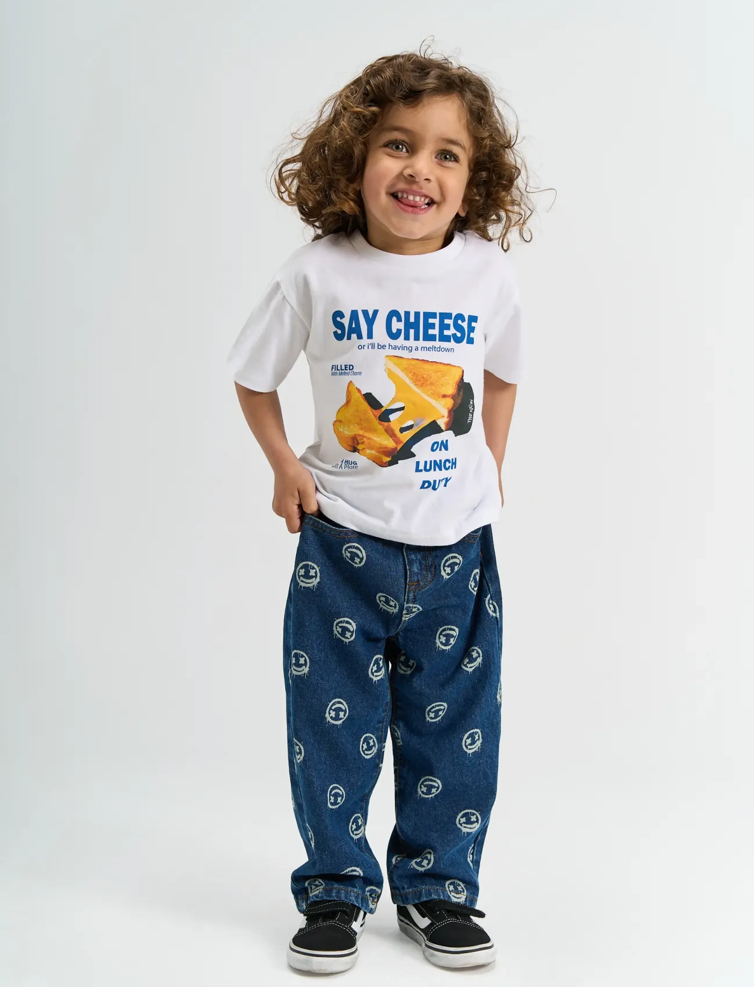THE NEW SIBLINGS TNSTSpero Baggy Fit Jeans - Püksid - MEDIUM BLUE DENIM AOP / blue